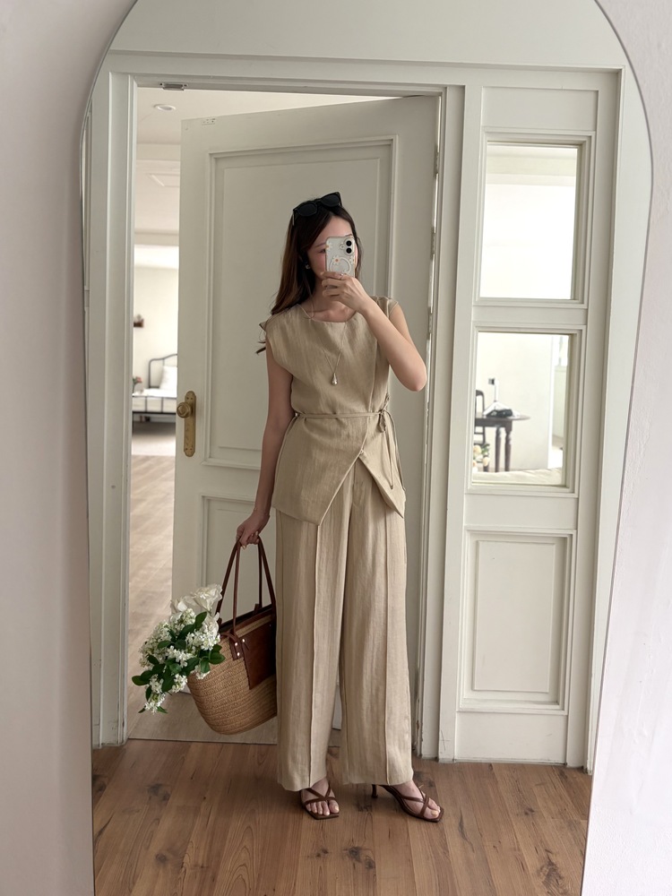 The Fine Linen Summer Set (Beige)