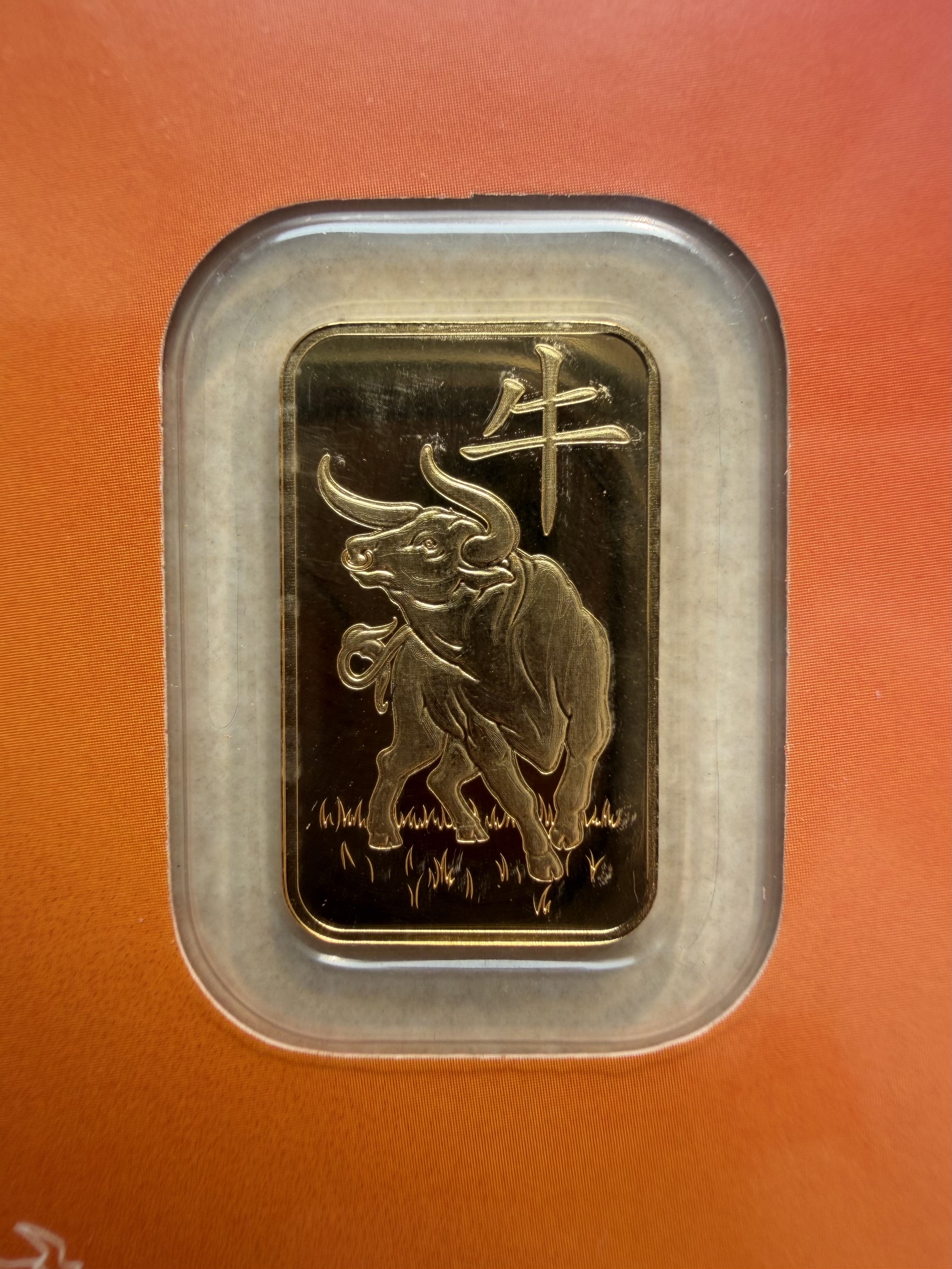 (SN0947) ARGOR Lunar Ox 2021 5g🇨🇭Swiss Fine Gold Bar Emas 999.9 贺利氏生肖牛 (Limited 3888pcs)