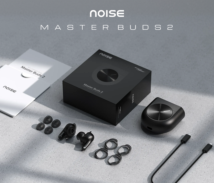 [原裝行貨一年保養2026最新款] Noise Sound By Bose Master Buds 2 主動降噪真無線藍牙耳機 | 51分貝主動降噪 | LHDC 5.0 高解析度音訊 24 位元/96kHz Noise Sound By Bose MasterBuds 2 Active Noise Cancelling True Wireless Bluetooth Earphones 