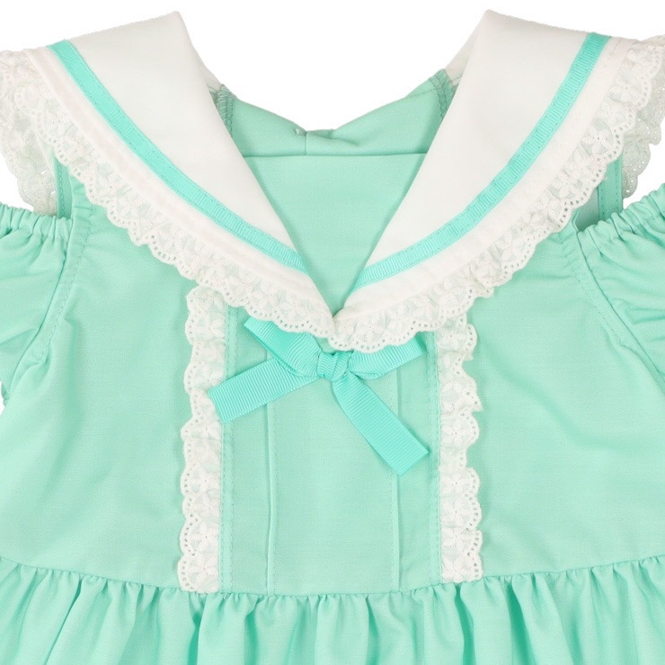 🇯🇵限時預訂 日本直送🇯🇵Anna印花荷葉邊水手領露肩連身裙