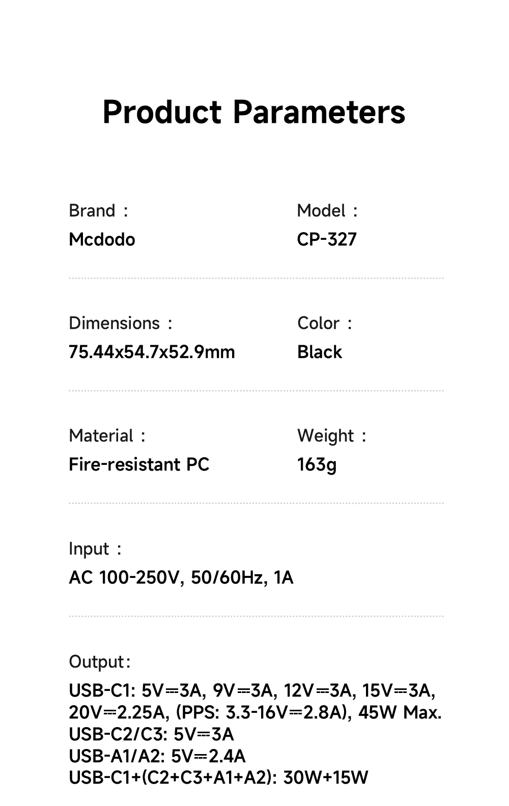 Mcdodo 45W Travel Adapter