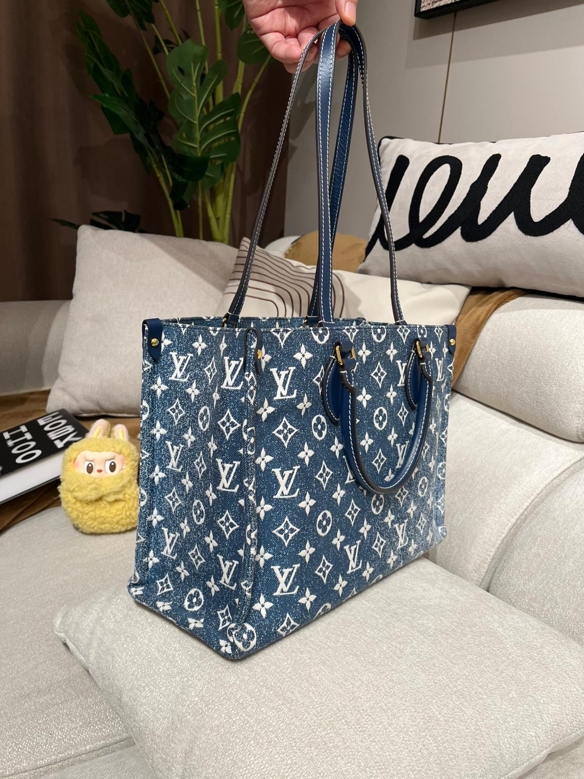 Lv on the go mm M59608 限量denim Nfc 100%Authentic,98%new✅dust bag