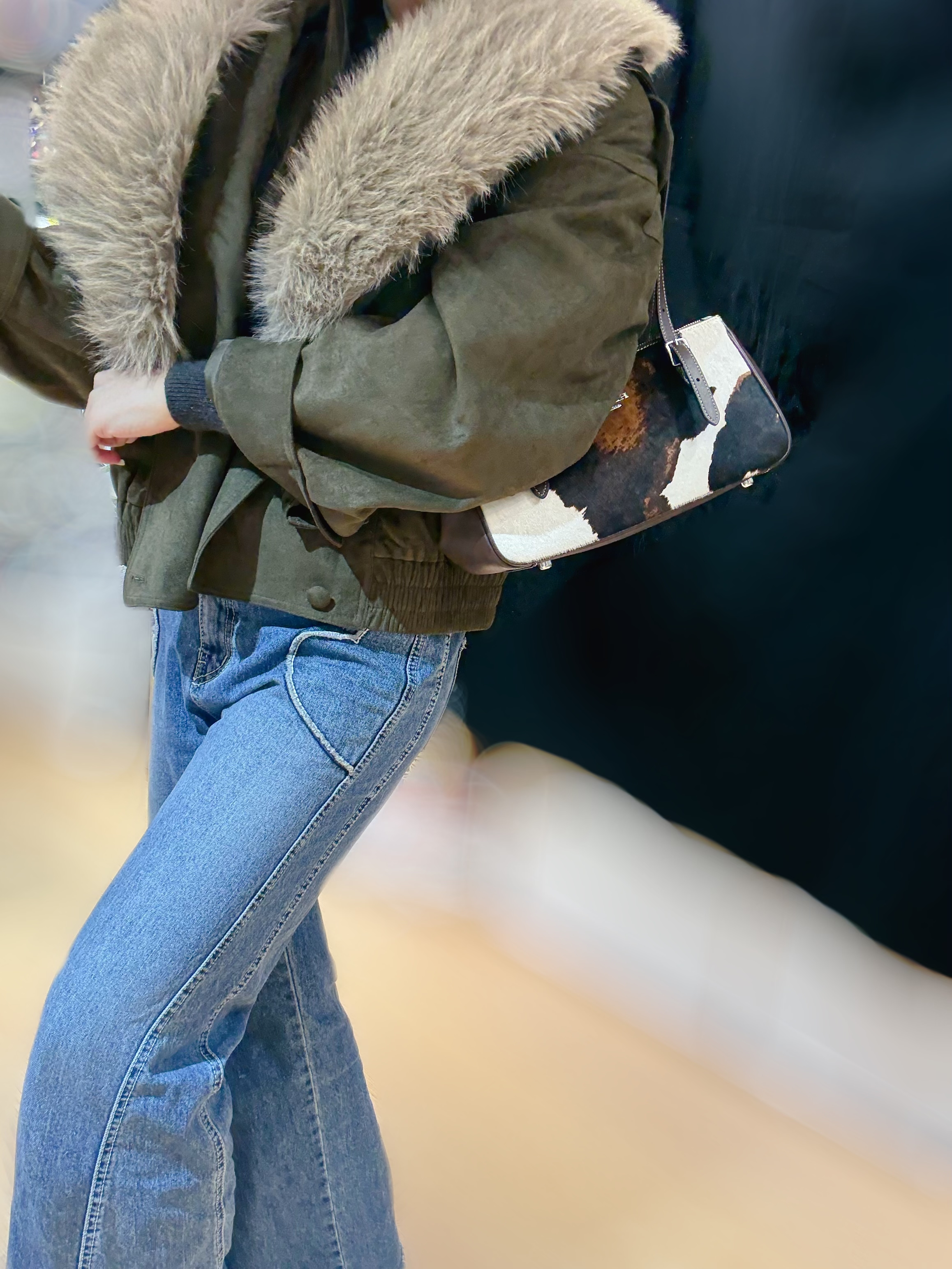 Coach Ashton shoulder bag cow print/haircalf