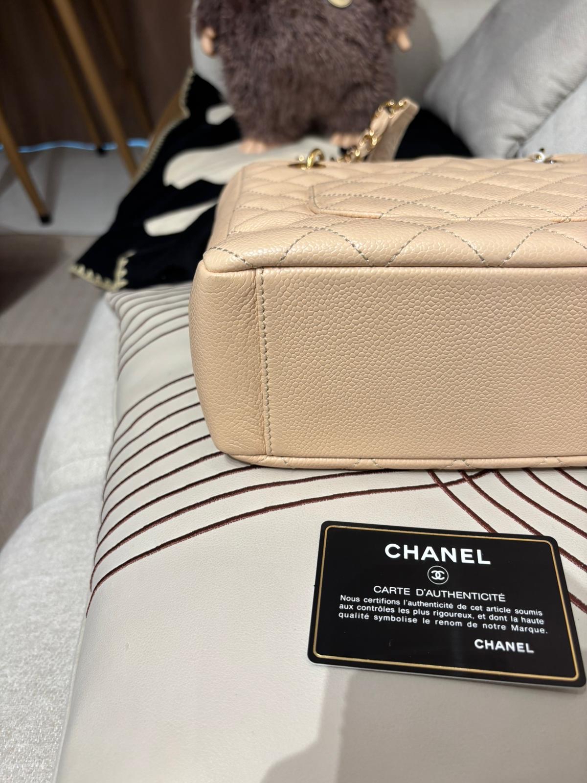 Chanel pst petit shopping tote 荔枝牛皮 100%Authentic,95%new ✅15card ✅dust bag   