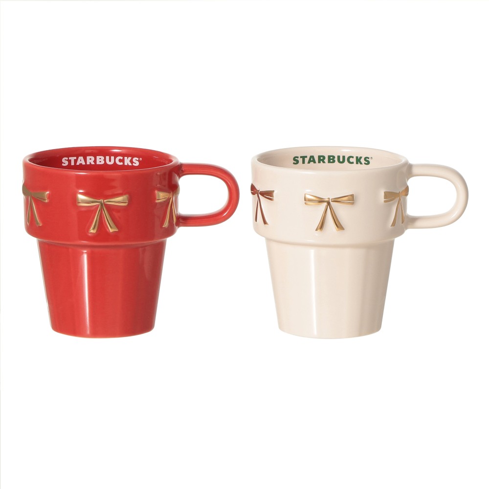 《日本 🇯🇵 STARBUCKS Colors of Holiday 聖誕系列》Ribbon馬克杯 套裝 237ml