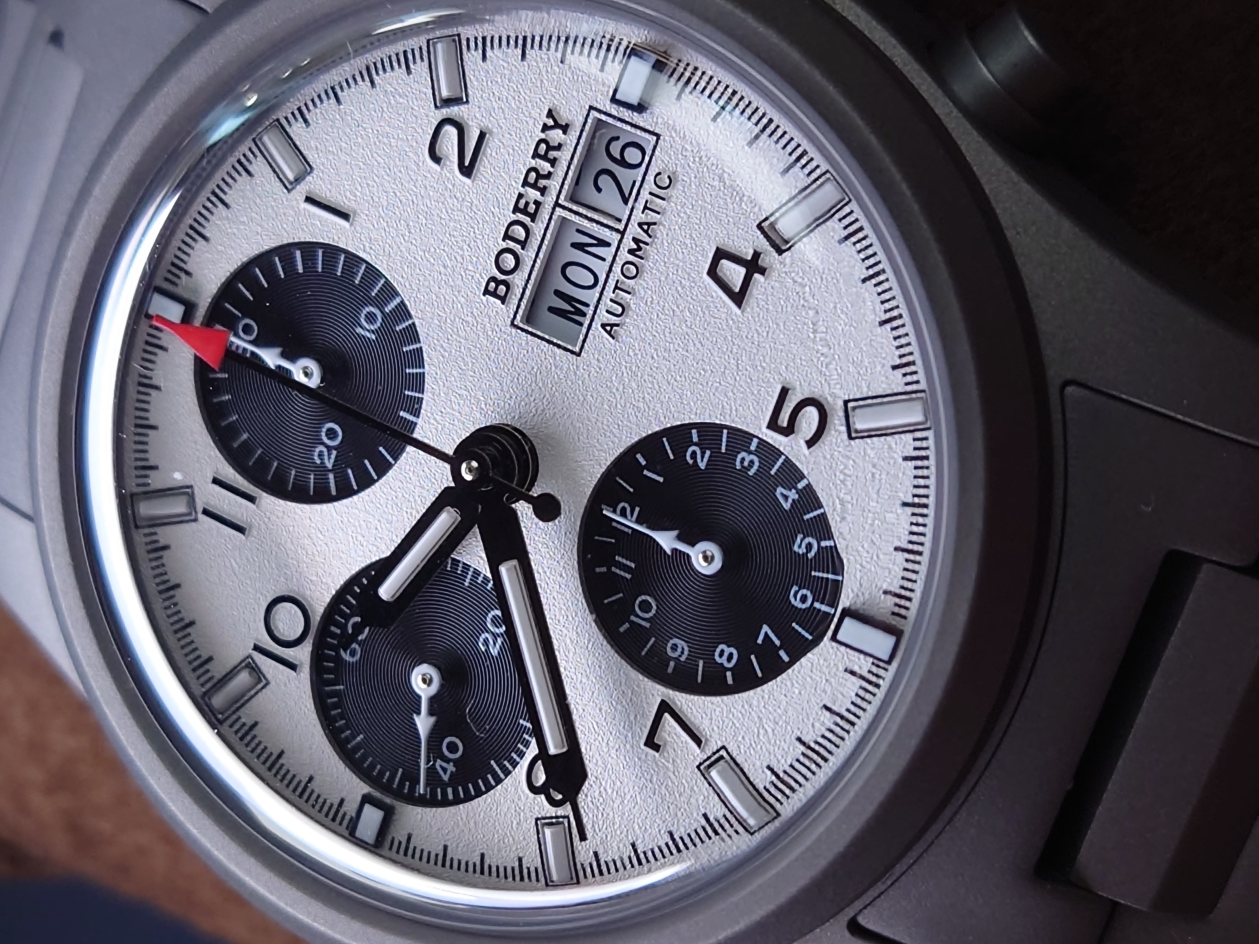 Boderry Landmaster Titanium Chronograph Automatic -  BD-A18T-04B WHPanda