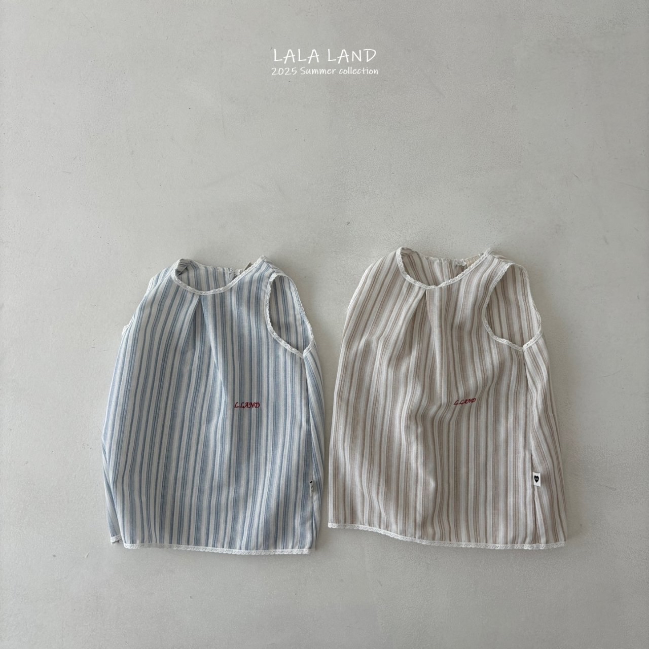 Lalaland | stripe ops with mom pants(Blue M95-105/Adult)