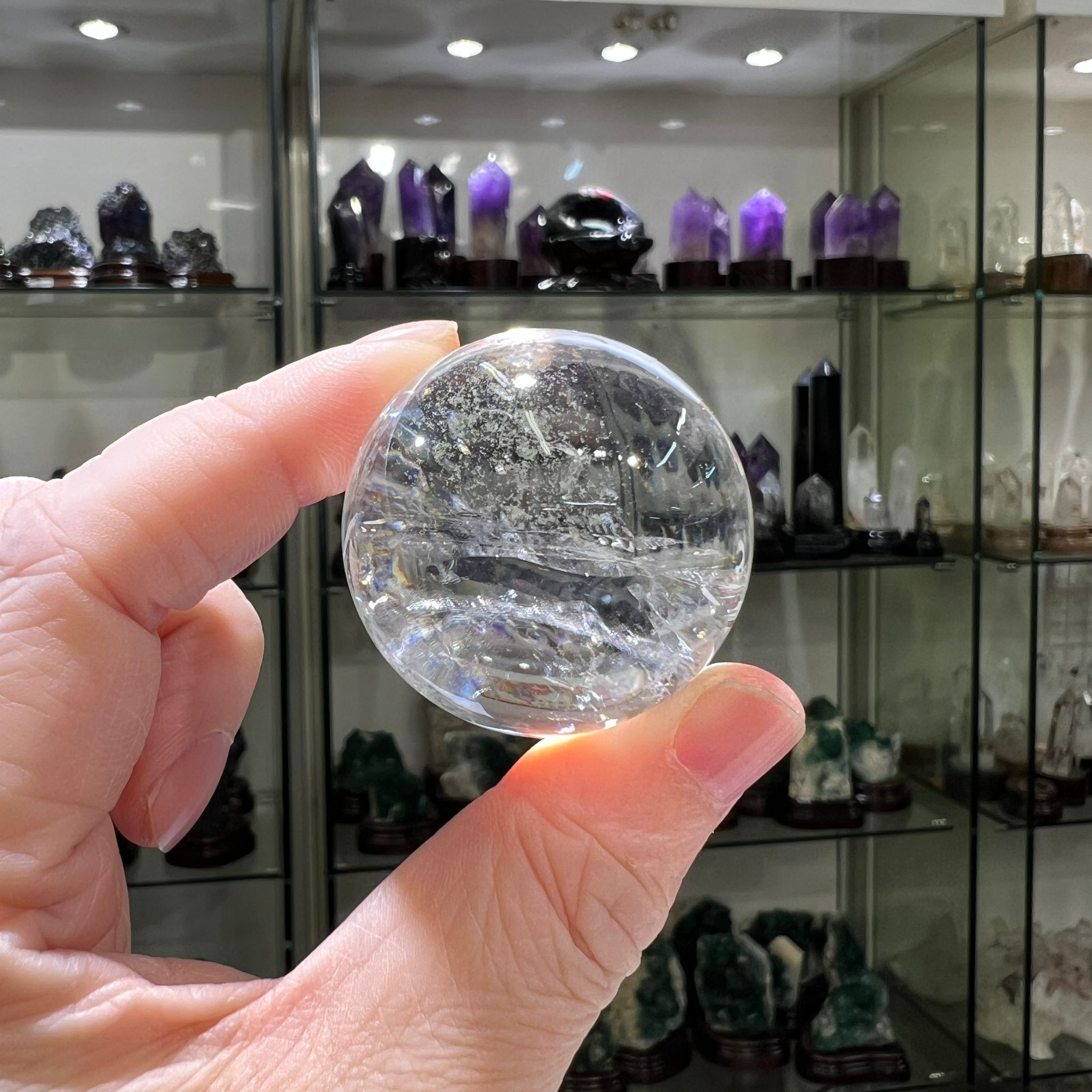 白水晶球 3.7 cm+/- (不連座) #CA0043