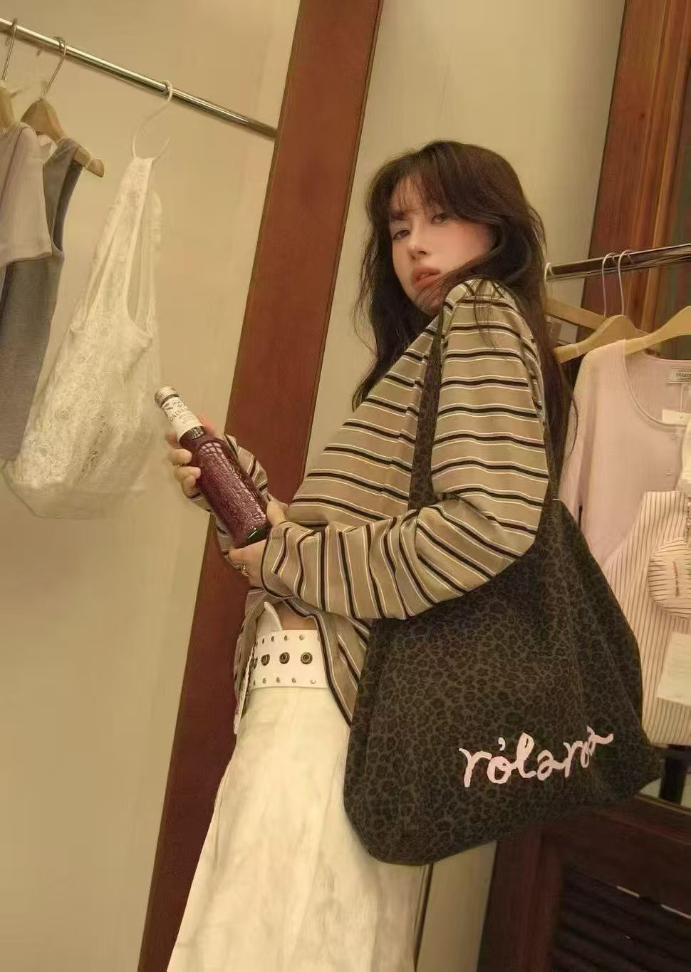 最近大熱🔥 MAISON DE ROLA LEOPARD SHOULDER BAG 獨家折扣價 3個色 豹紋beige 豹紋 brown vintage charocal