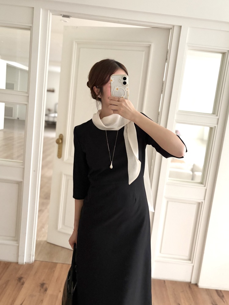 Therese Scarf Dress (Black)