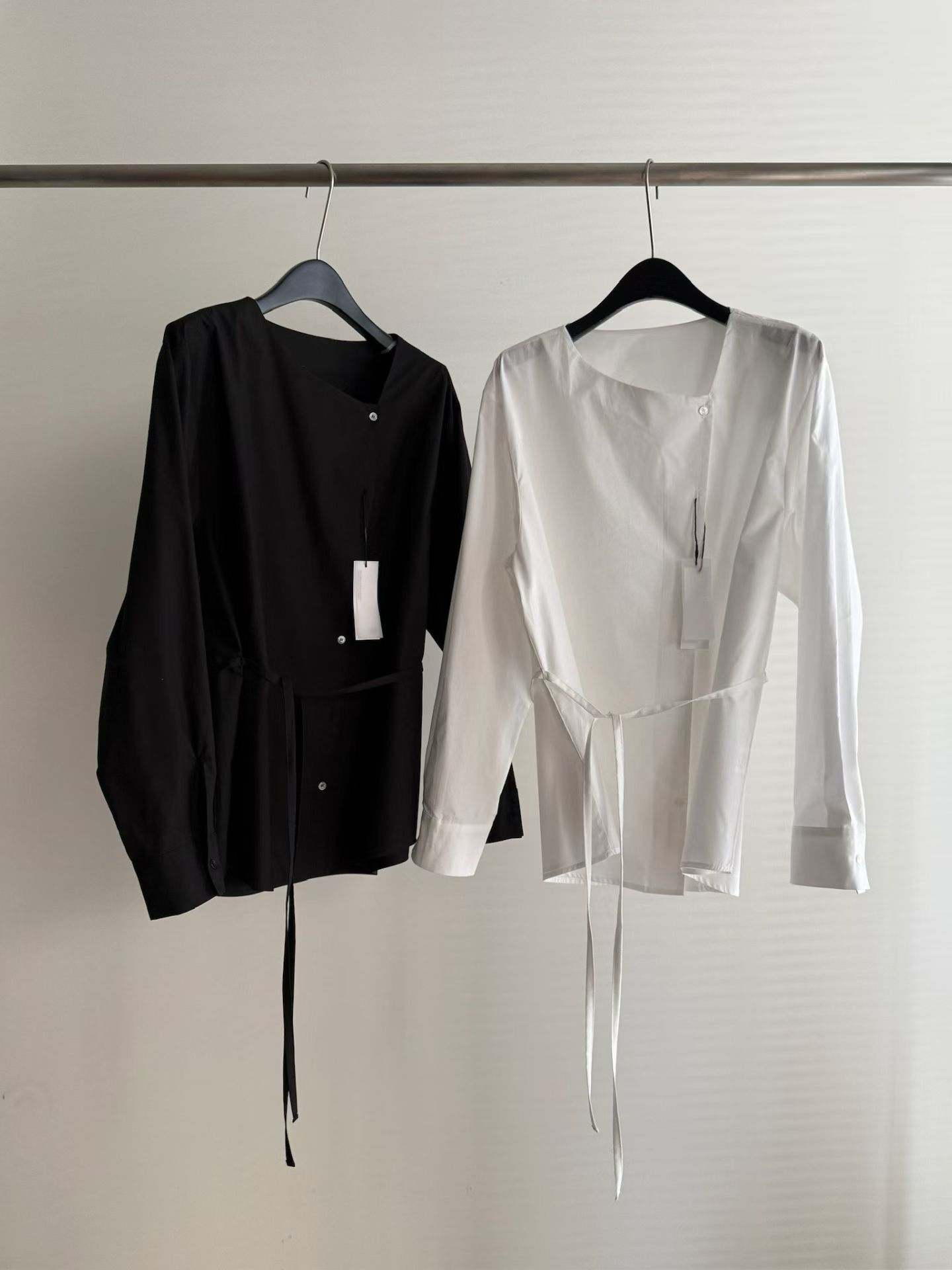 Asymmetrical collar shirt #sh32