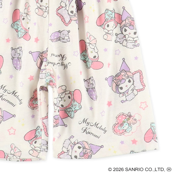 🇯🇵預訂 日本直送🇯🇵清爽材質My Melody Kuromi滿印包腹短袖家居服上下套裝
