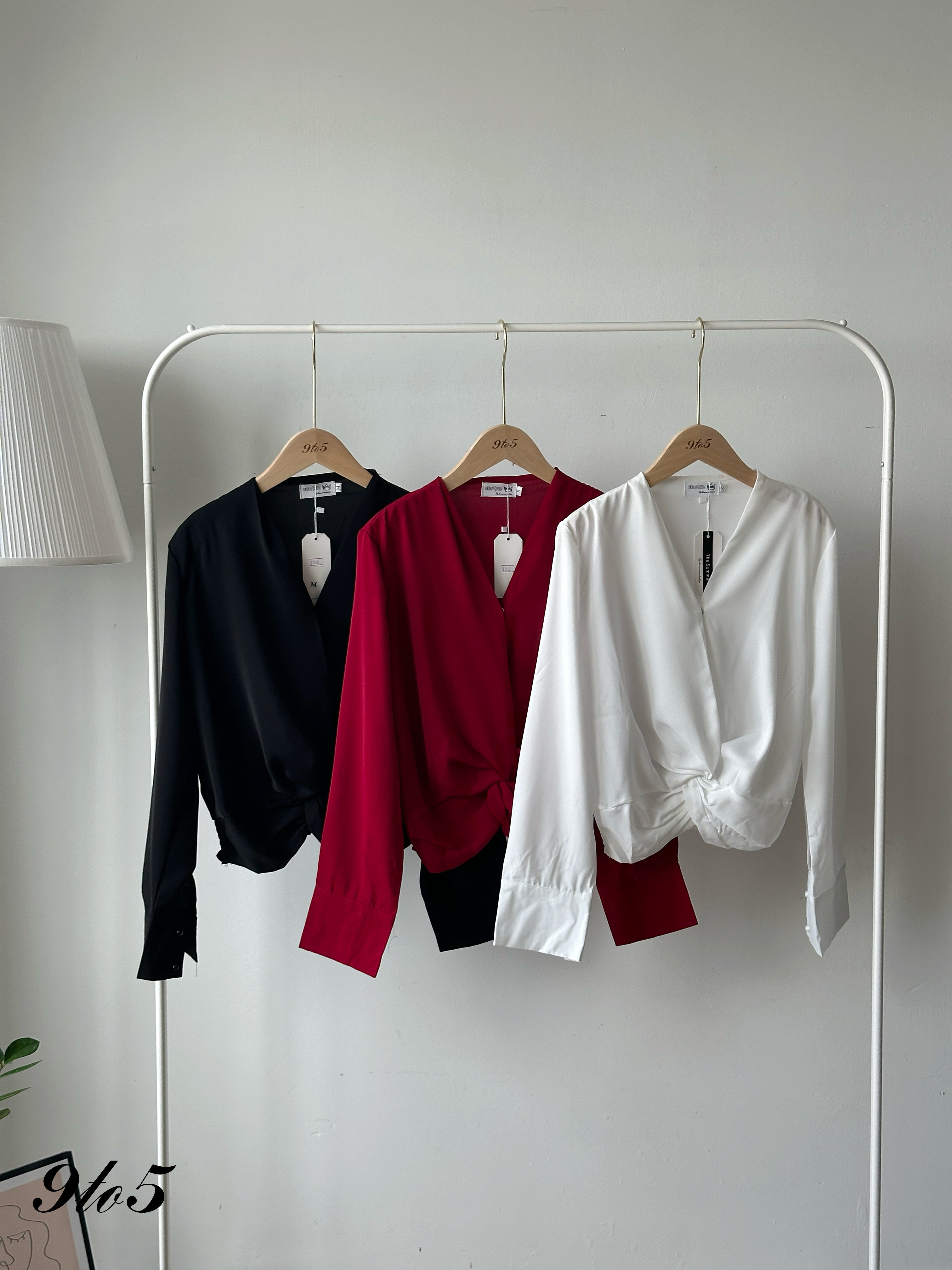 T4190 Long Sleeve V Neck Shirt - 3 Colors 