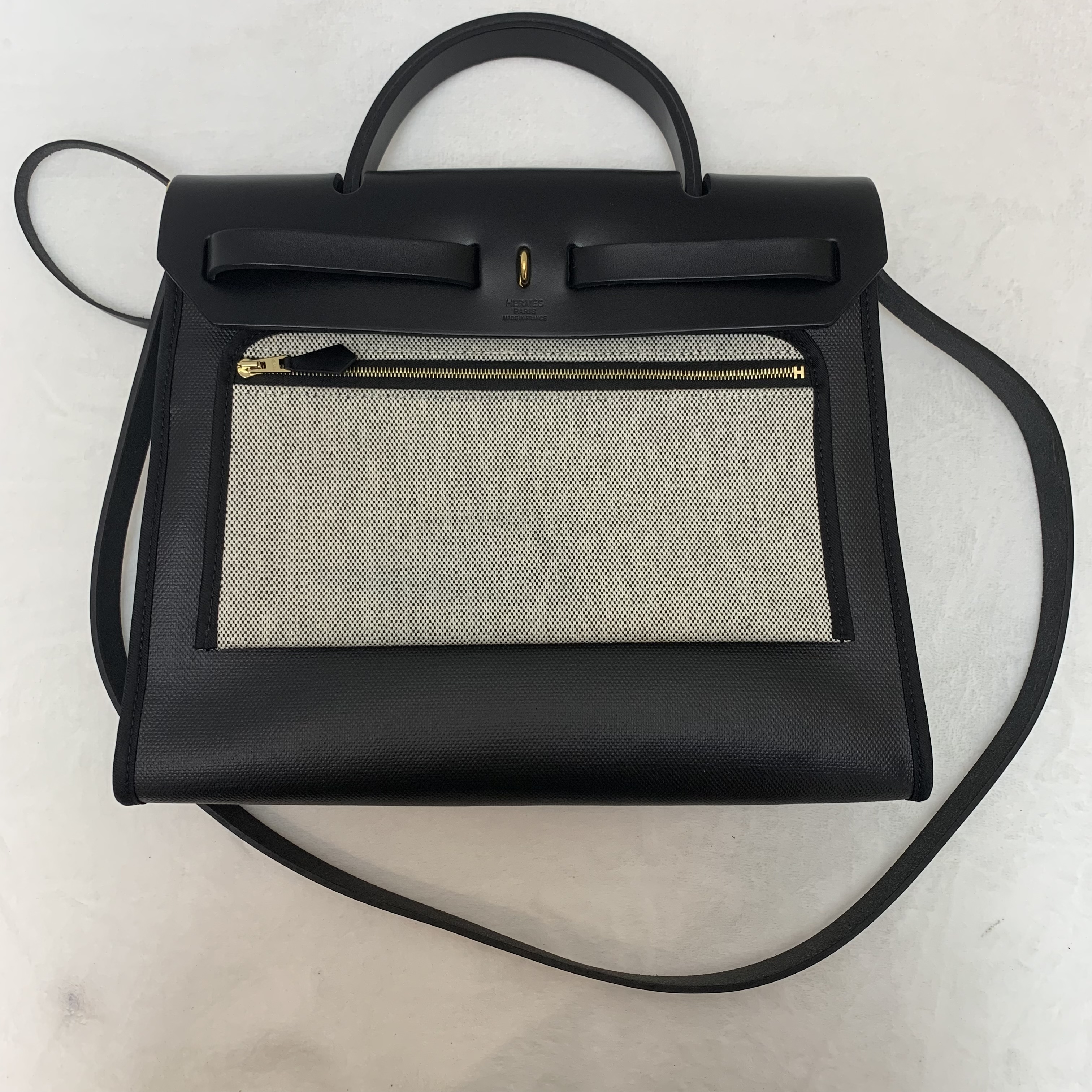 Hermes Herbag31 黑色拼防水布🖤🔍
