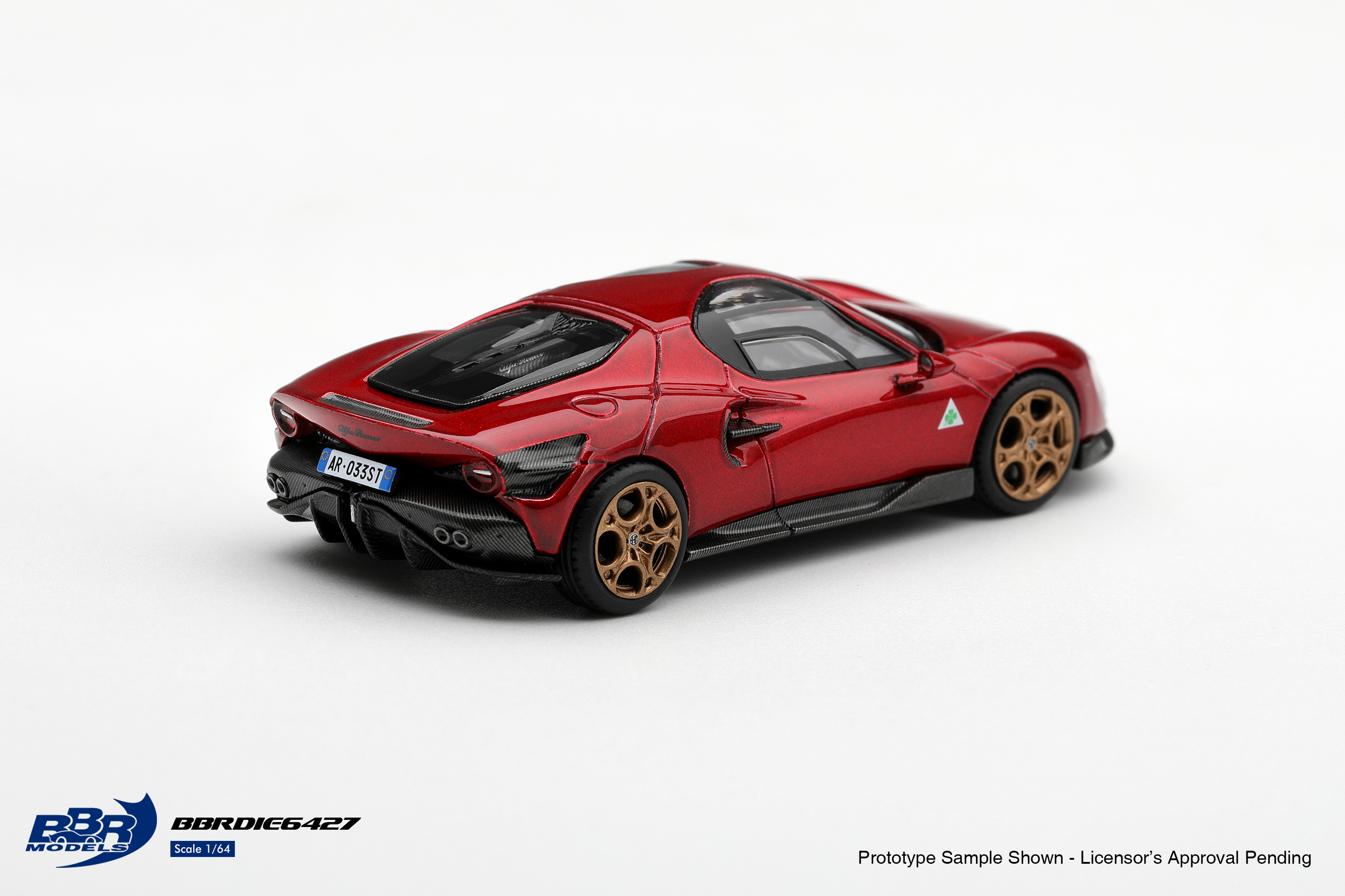 Pre Order - BBR Models ( BBRDIE6427 ) Alfa Romeo 33 Stradale Rosso Villa d'Este / 預訂優惠價 Pre-Order Price: HK$139