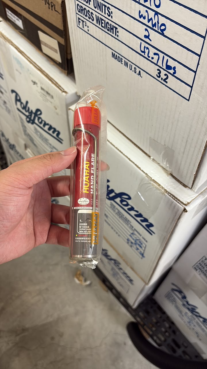Huahai Red Hand Flare For Safety Enquipment (Boat Inspection)