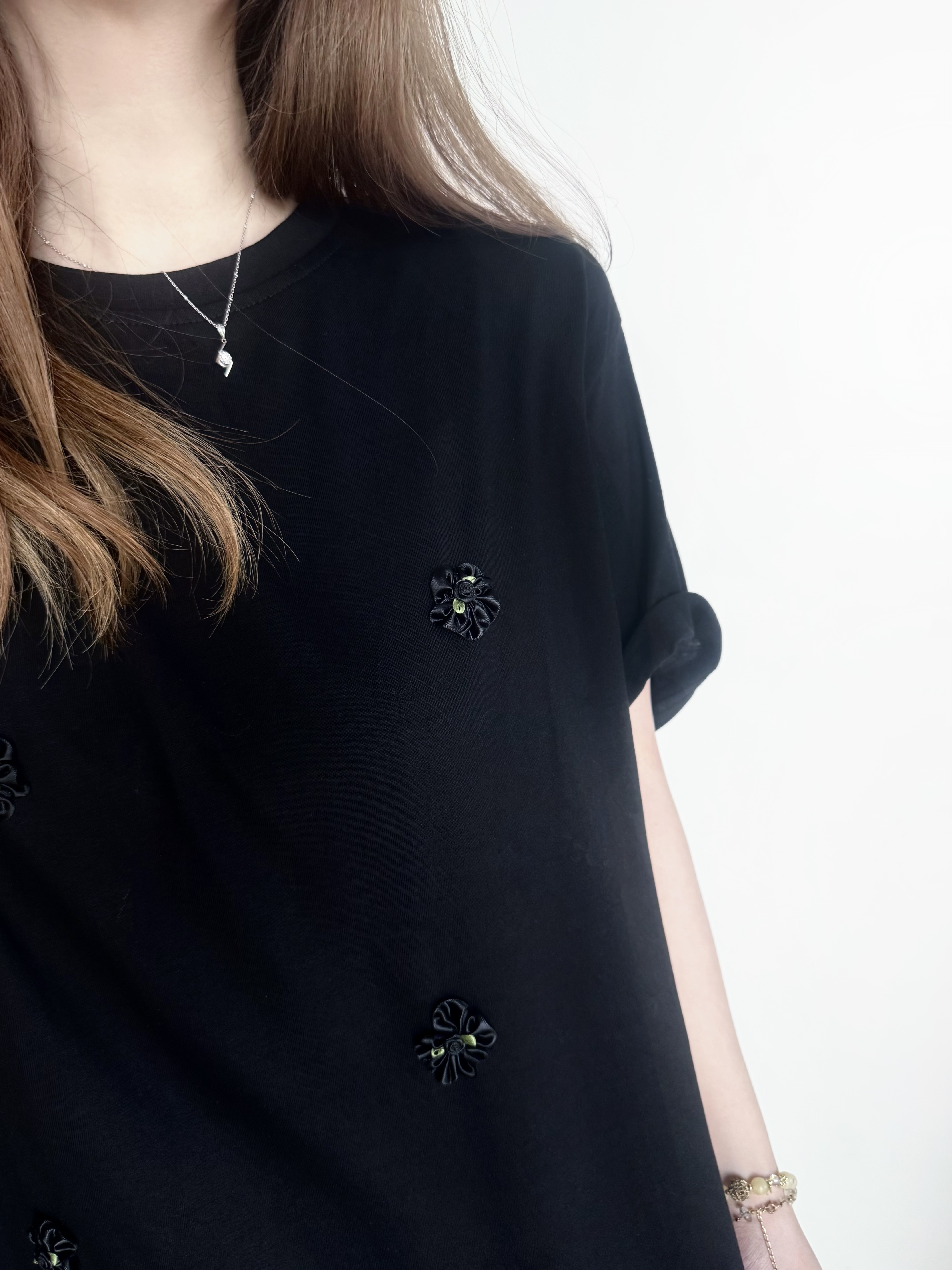 🌼初春優惠🍀 假兩件立體花網紗裙