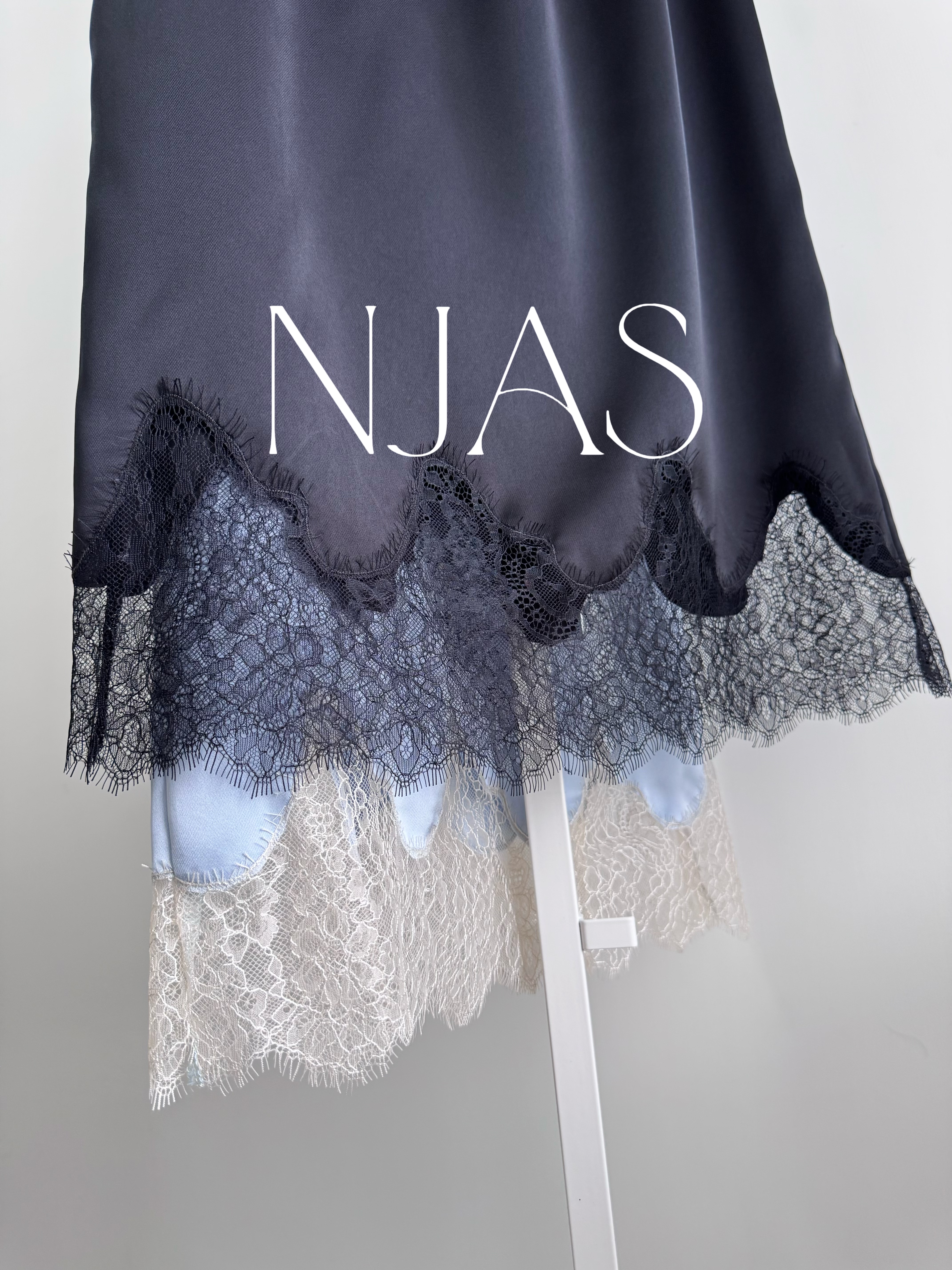 Elegant silky lace skirt