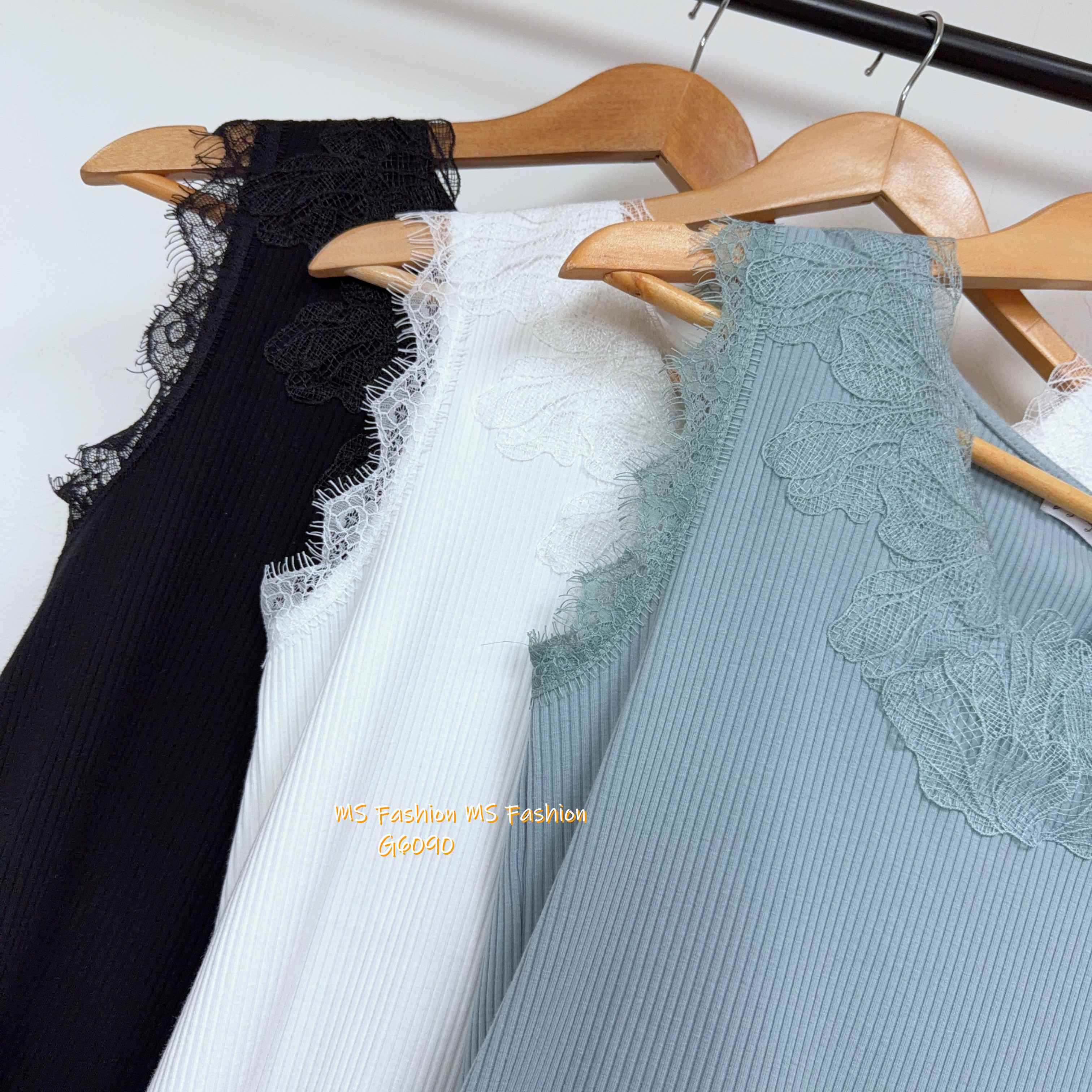 G6090 韓國🇰🇷V領lace背心