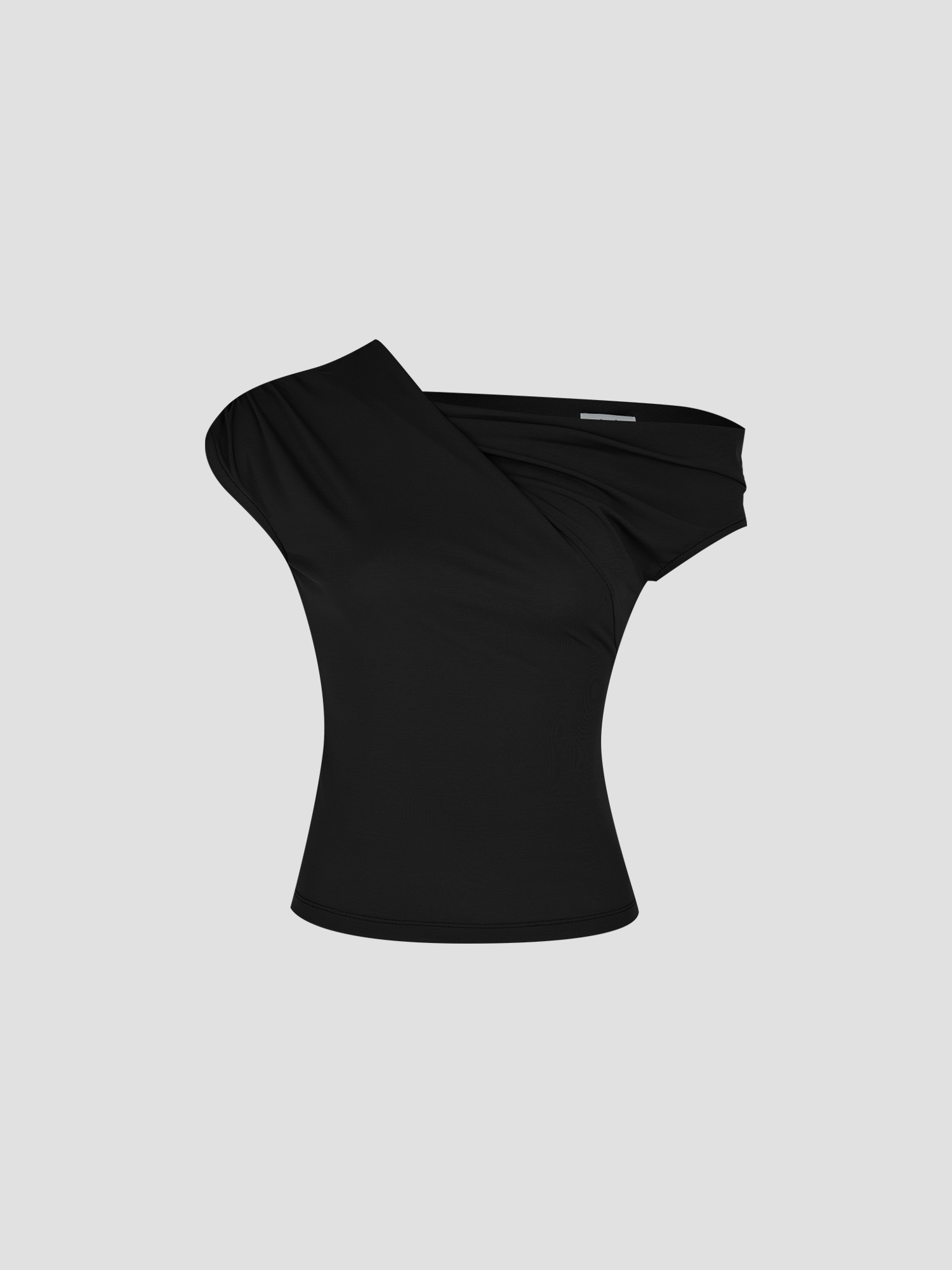 預購_Satva Unbalanced Off-Shoulder T-shirt by Conch