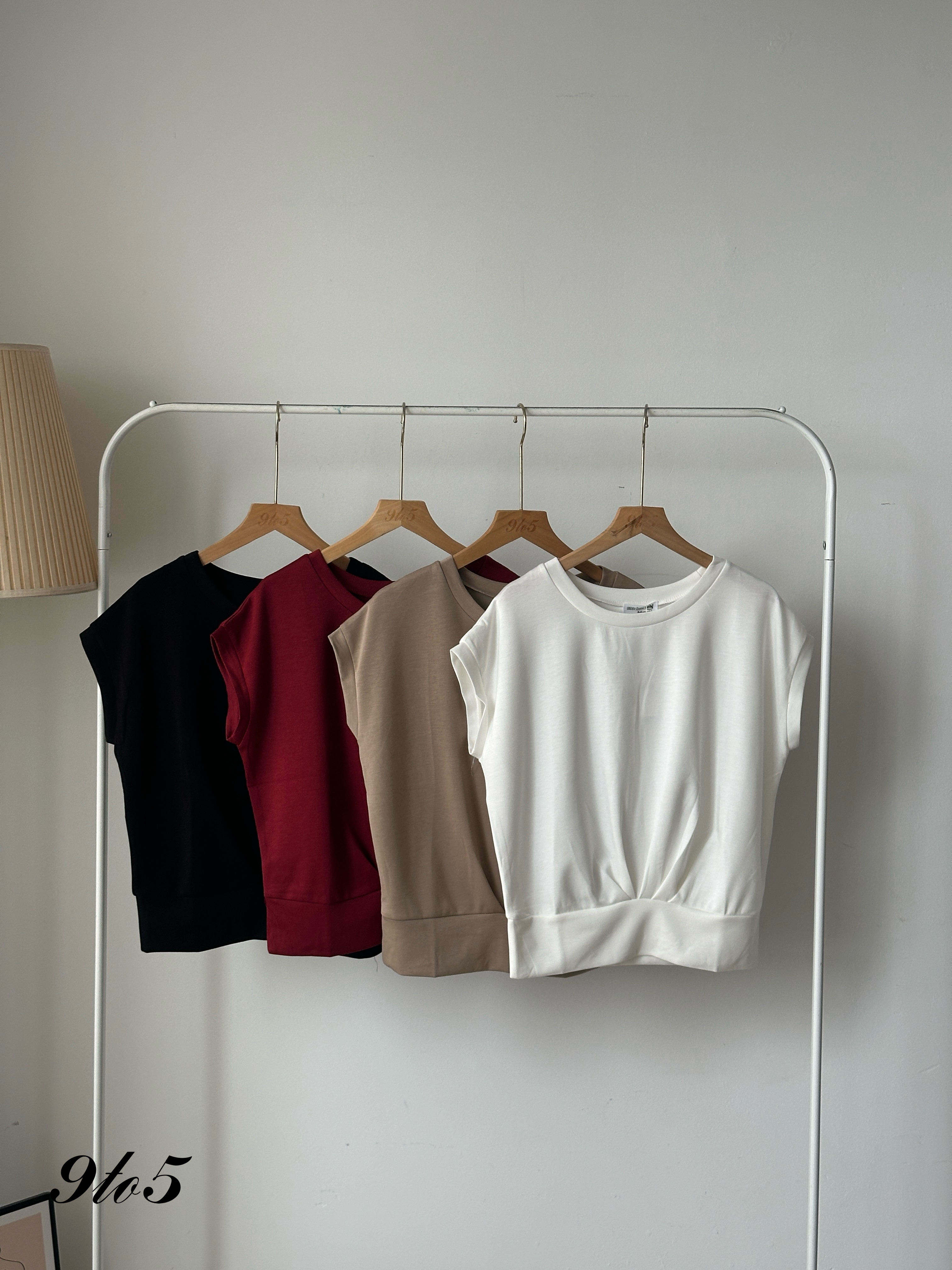 T4056 Cape Sleeve Ruched Top - 4 Colors