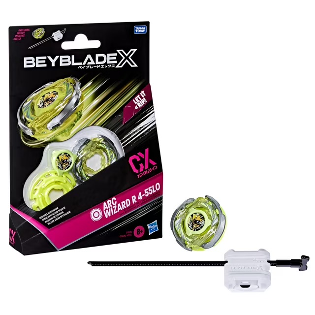 【魔幻變軌/極高持久】爆旋陀螺 X 巫師弧光 Beyblade X Arc Wizard R 4-55LO CX Starter Pack Top and Launcher - 實戰平衡型