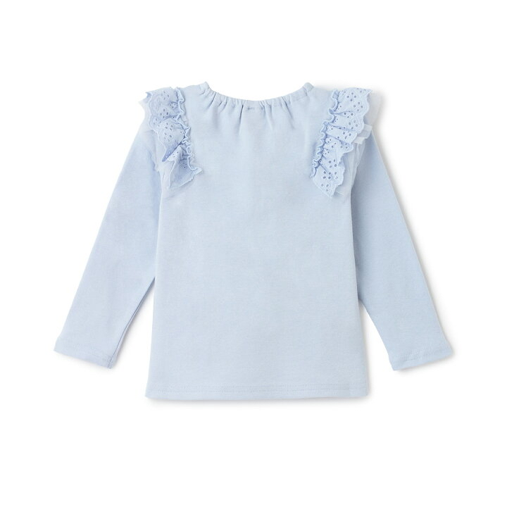 🇯🇵預訂 日本直送🇯🇵 Petit Main x Chiikawa系列三色人物刺繡貼花蕾絲花邊長袖上衣