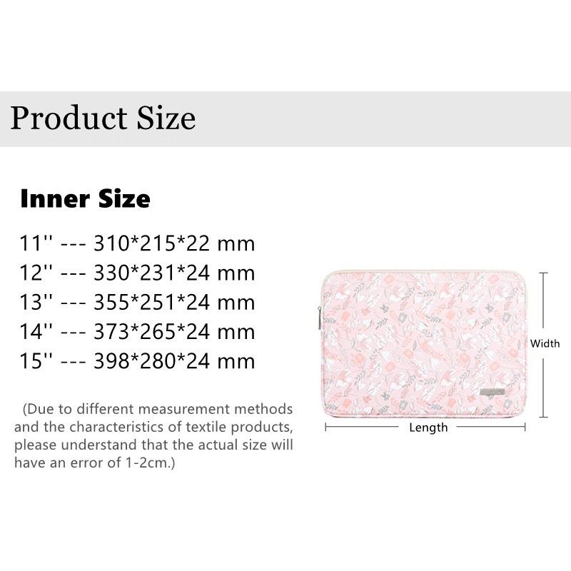 11 - 15 Inch Flower Laptop Bag