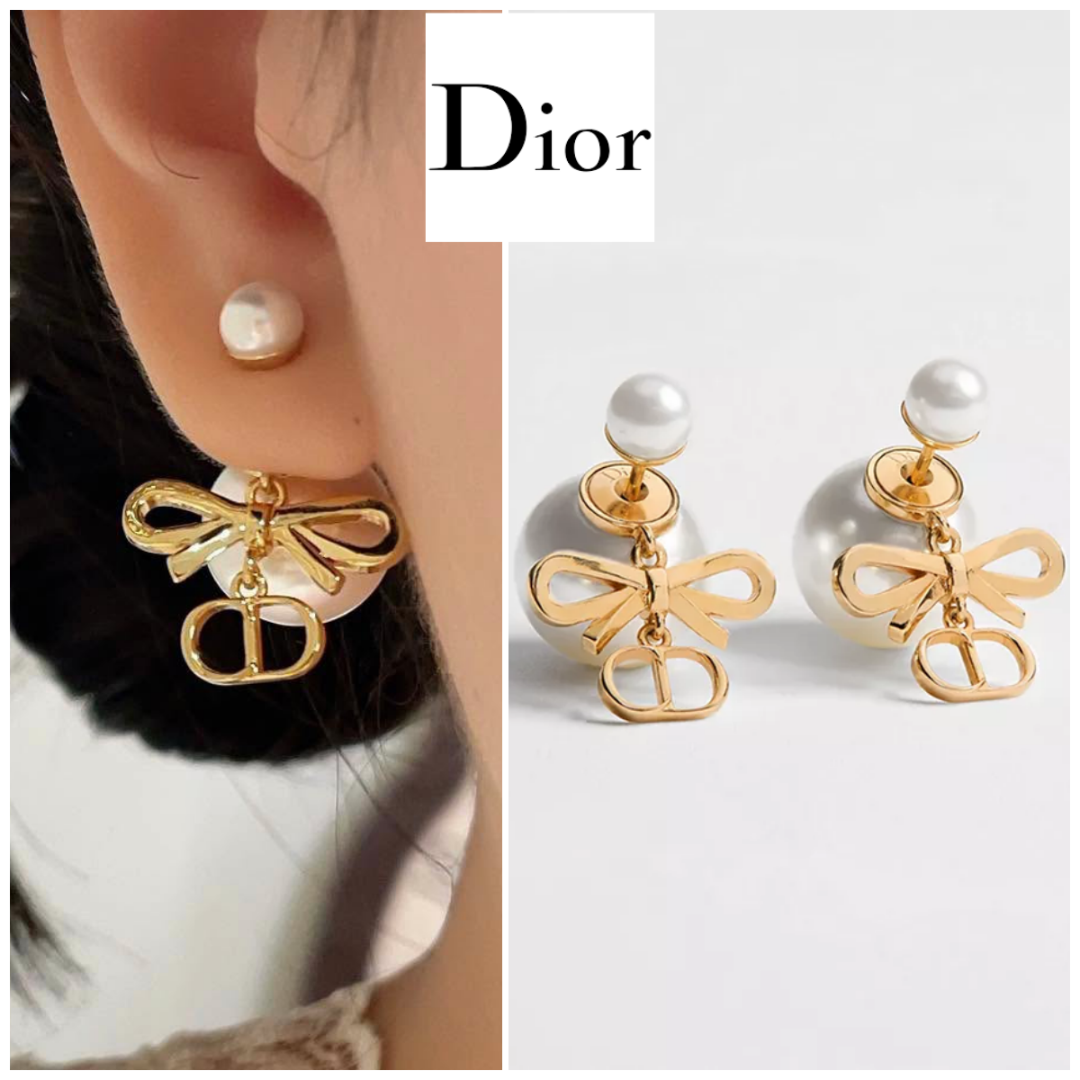 [原單] Dior Tribales Earrings 蝴蝶結珍珠耳環 