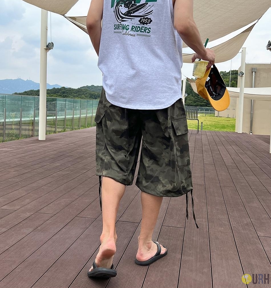 【100%保證韓國直送】Military Camo Cargo Bermuda 寬鬆迷彩五分褲 [2 color] RG165927