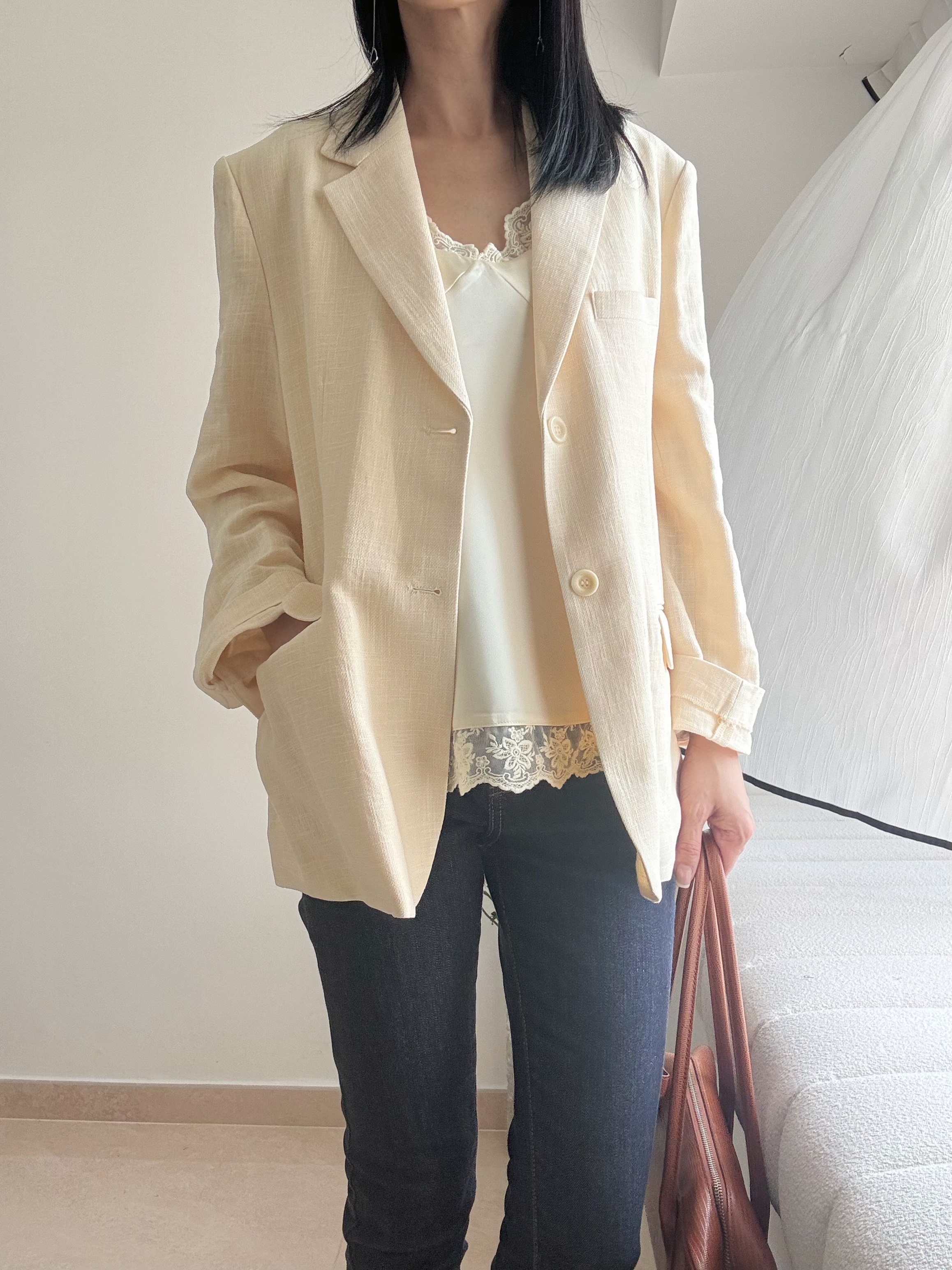Summer Linen Blazer  (Cream only)
