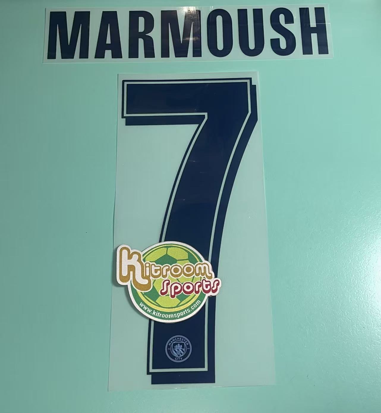 2025-26 Manchester City Home UCL Nameset #7 MARMOUSH