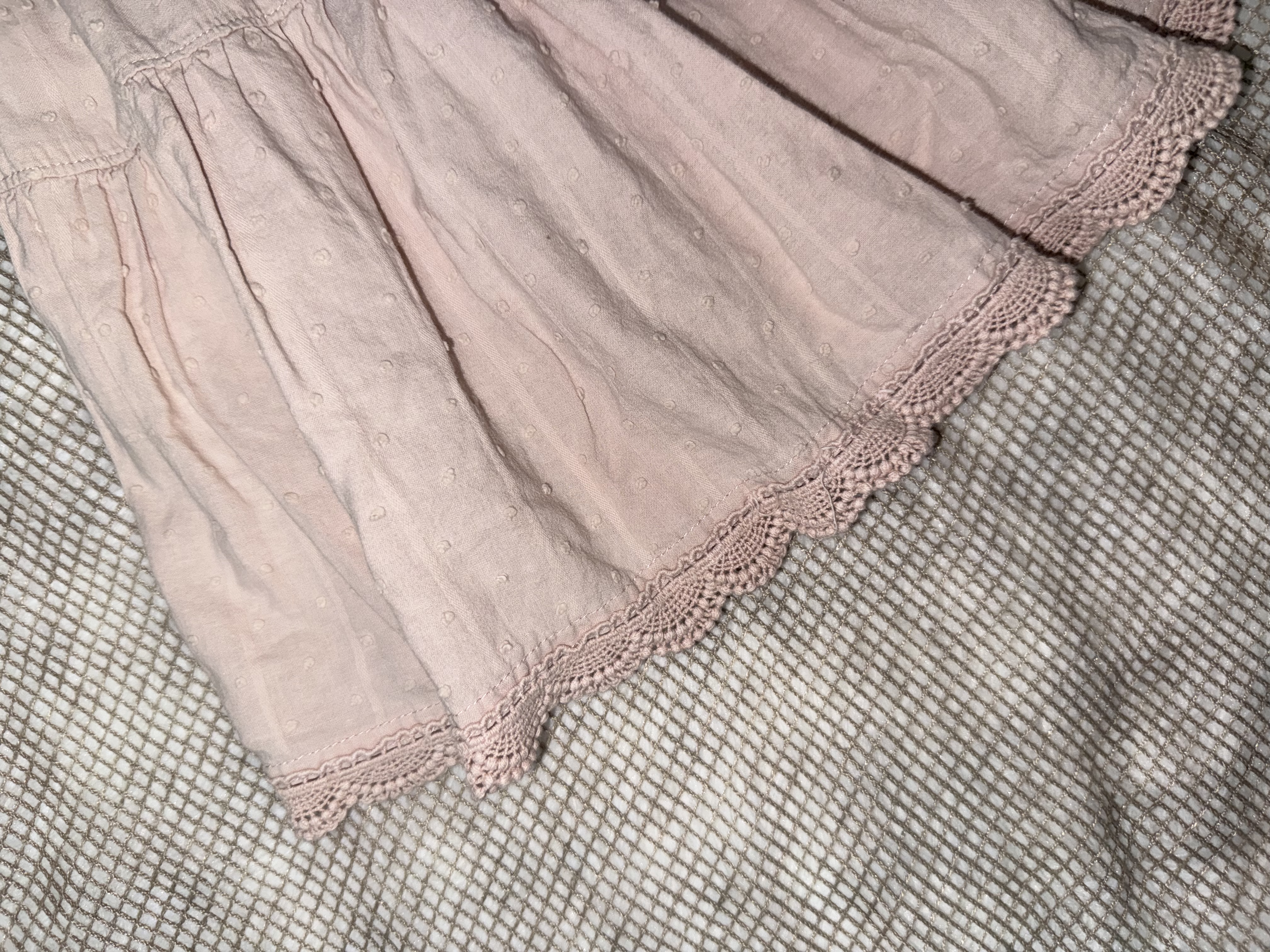 Soft Pink Ruffled Mini Skirt