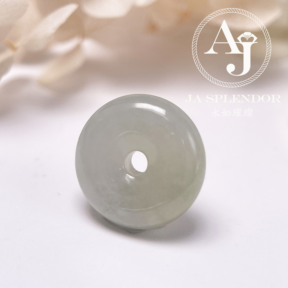 JN-479 天然翡翠A玉 冰潤雪梨黃小平安扣