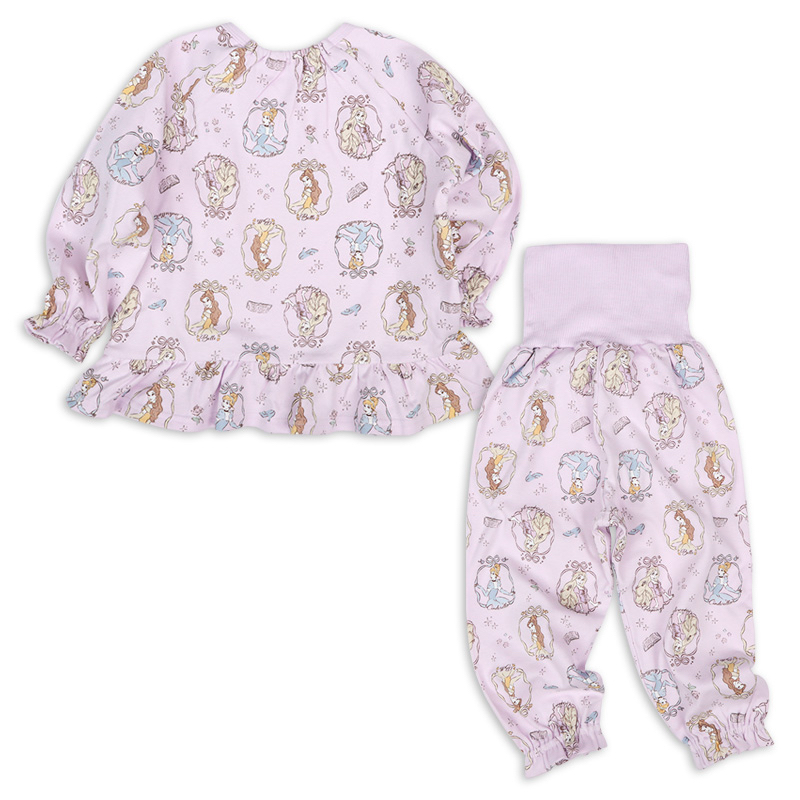 🇯🇵預訂 日本直送🇯🇵Disney公主人物滿印荷葉邊包腹長袖家居服上下套裝