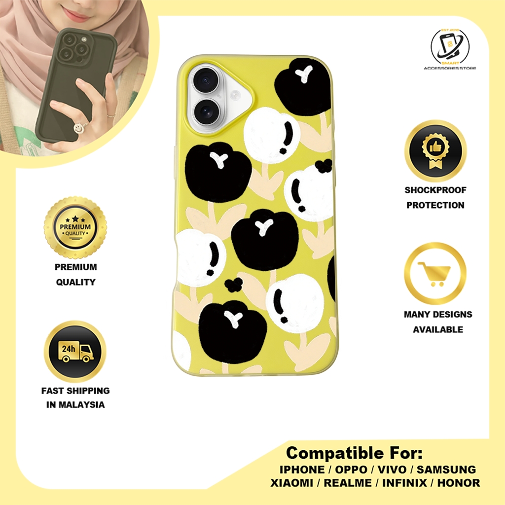 JELLY CASE PHONE FOR IPHONE - DESIGN FLOWER Y