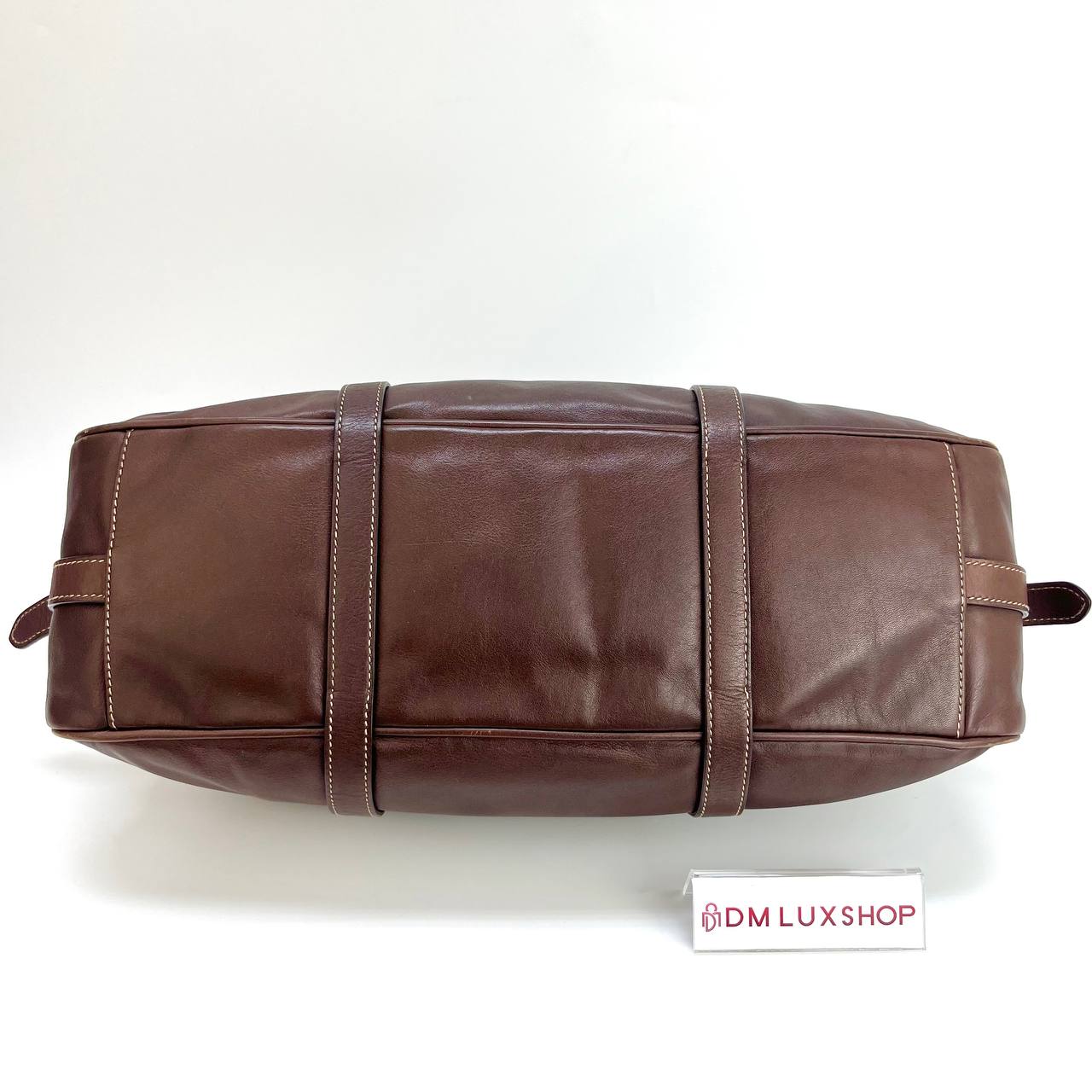 Prada Brown Leather Tote Bag GHW