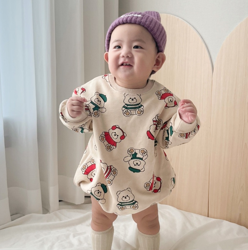 UBMOM 2023 Winter Teddy Series Berry Teddy 連身衣-米色