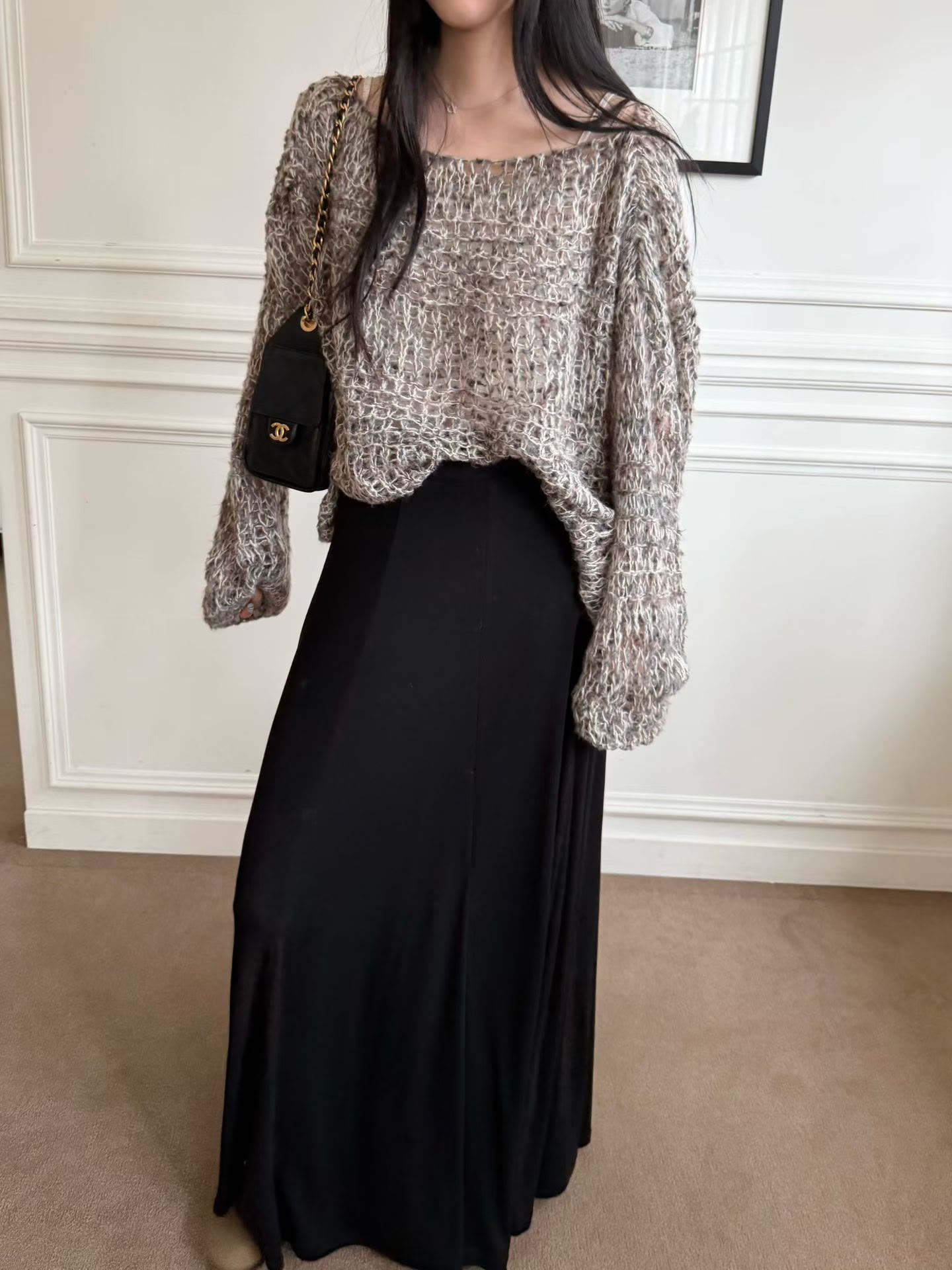 ♥︎Dreamy Mélange Boat-Neck Knit