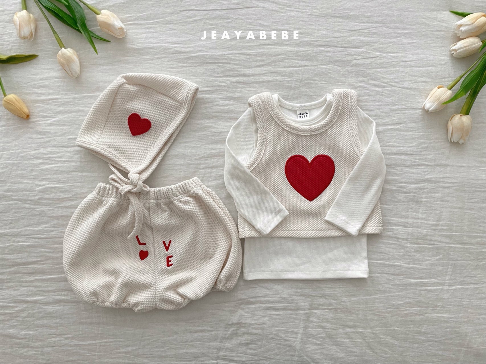 🇰🇷Jeayabebe set (帽+馬甲背心+褲）