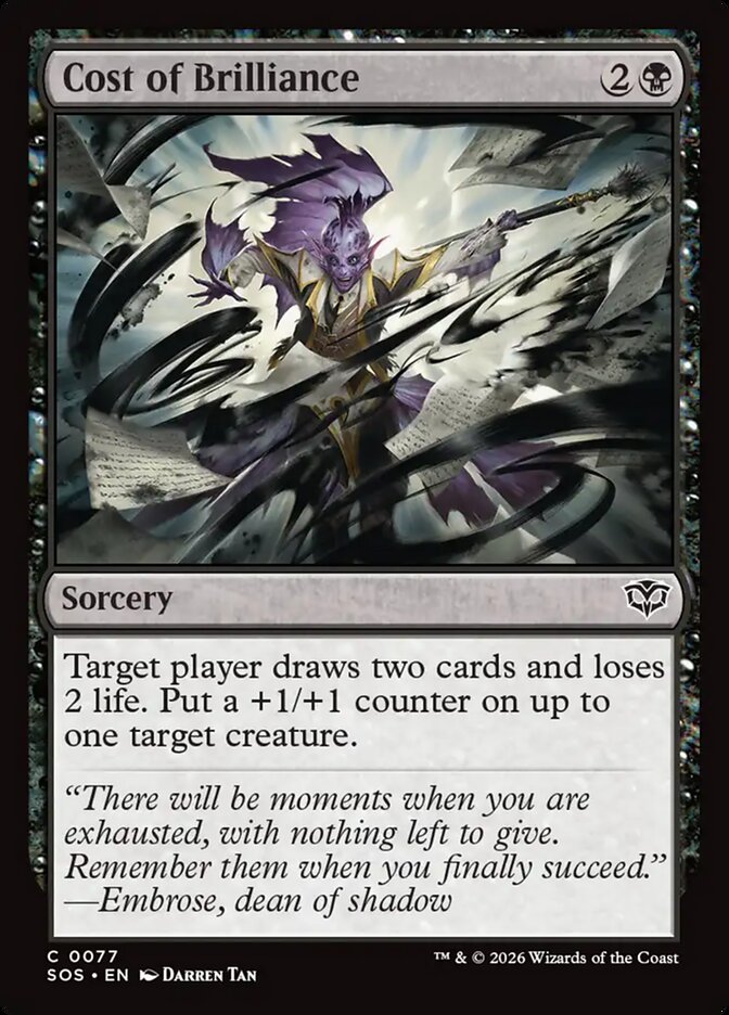 [EN] [Foil] Cost of Brilliance [SOS-077] C