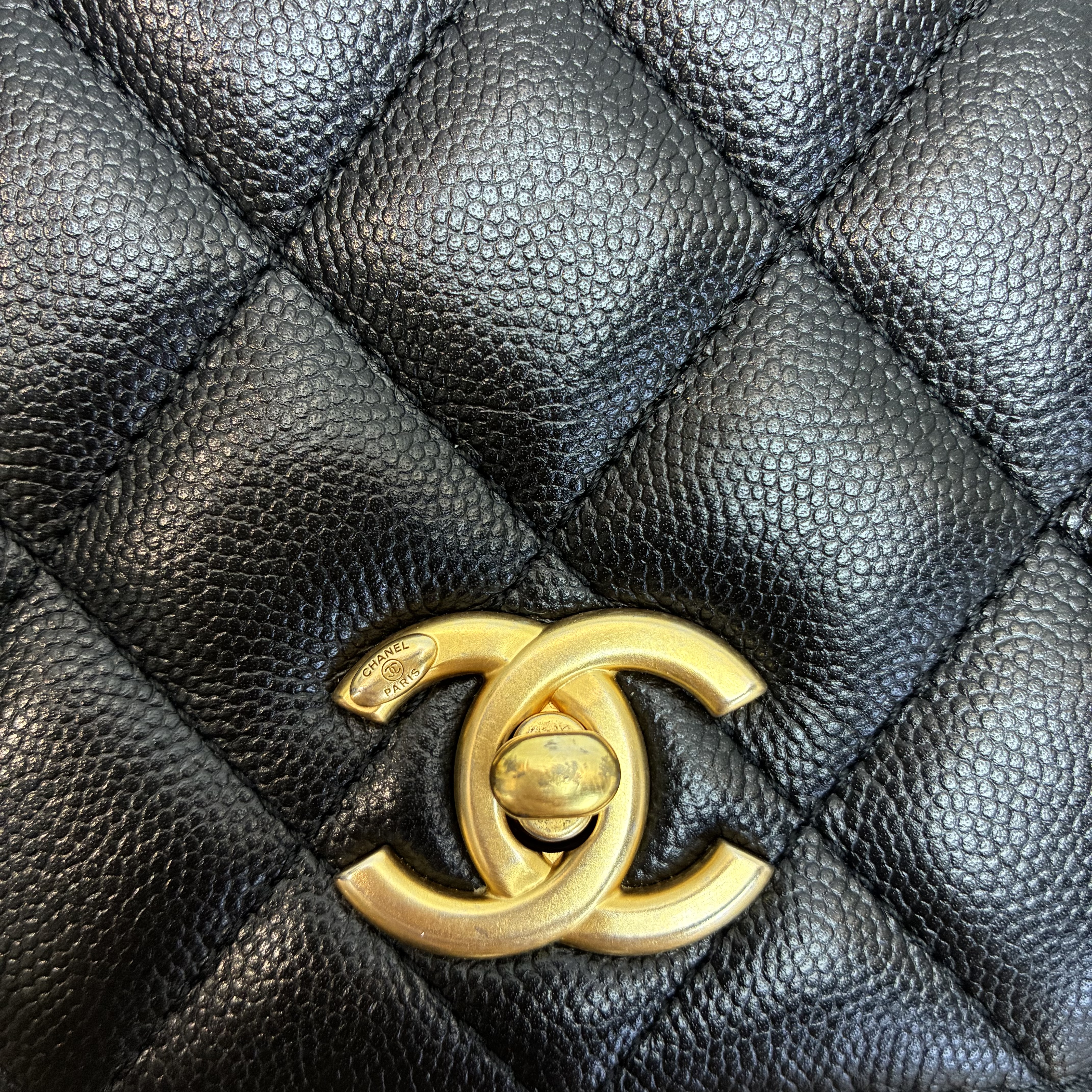 Chanel 23B風琴包荔枝紋牛皮🖤