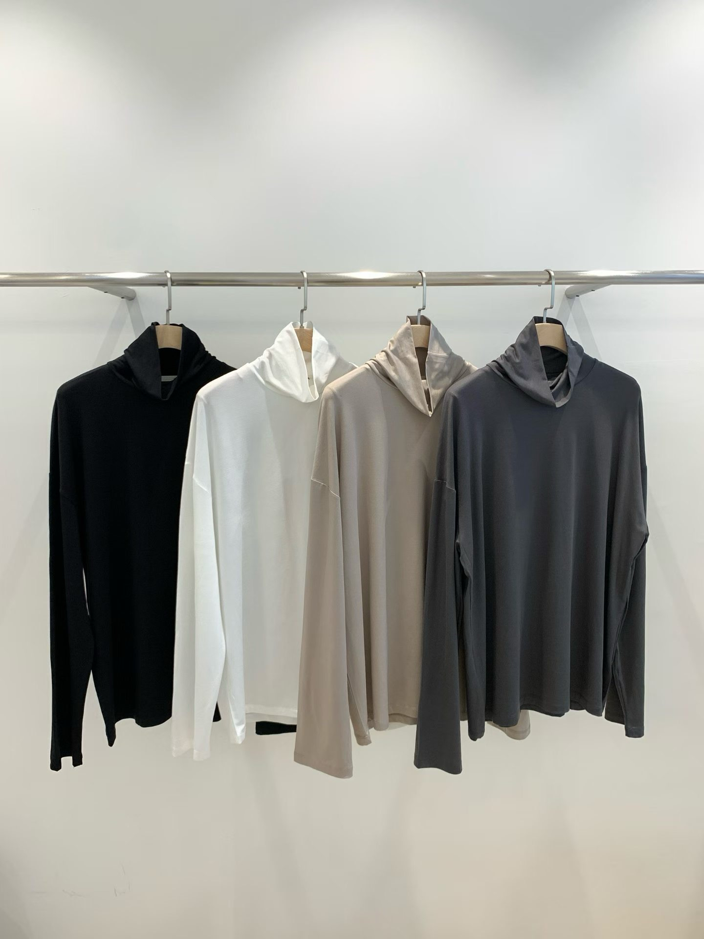 Relaxed Fit Turtleneck Tee #top157
