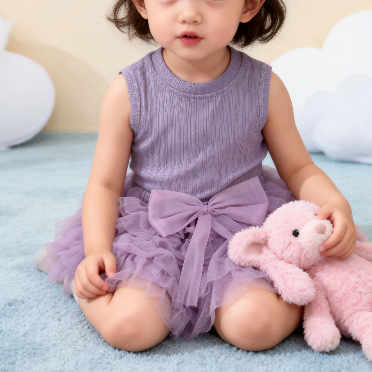 351237PP | Adorable Lavender Tutu Dress for Baby Girls