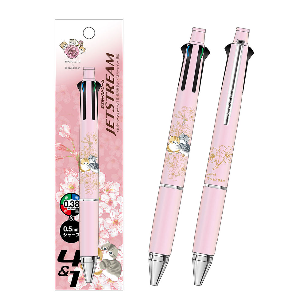 現貨｜mofusand x 日比谷花壇 鯊魚貓 日本製 uni Jetstream 4&1 多功能 5用筆 0.38mm 4色原子筆 + 0.5mm 鉛芯筆 Spring (928827)