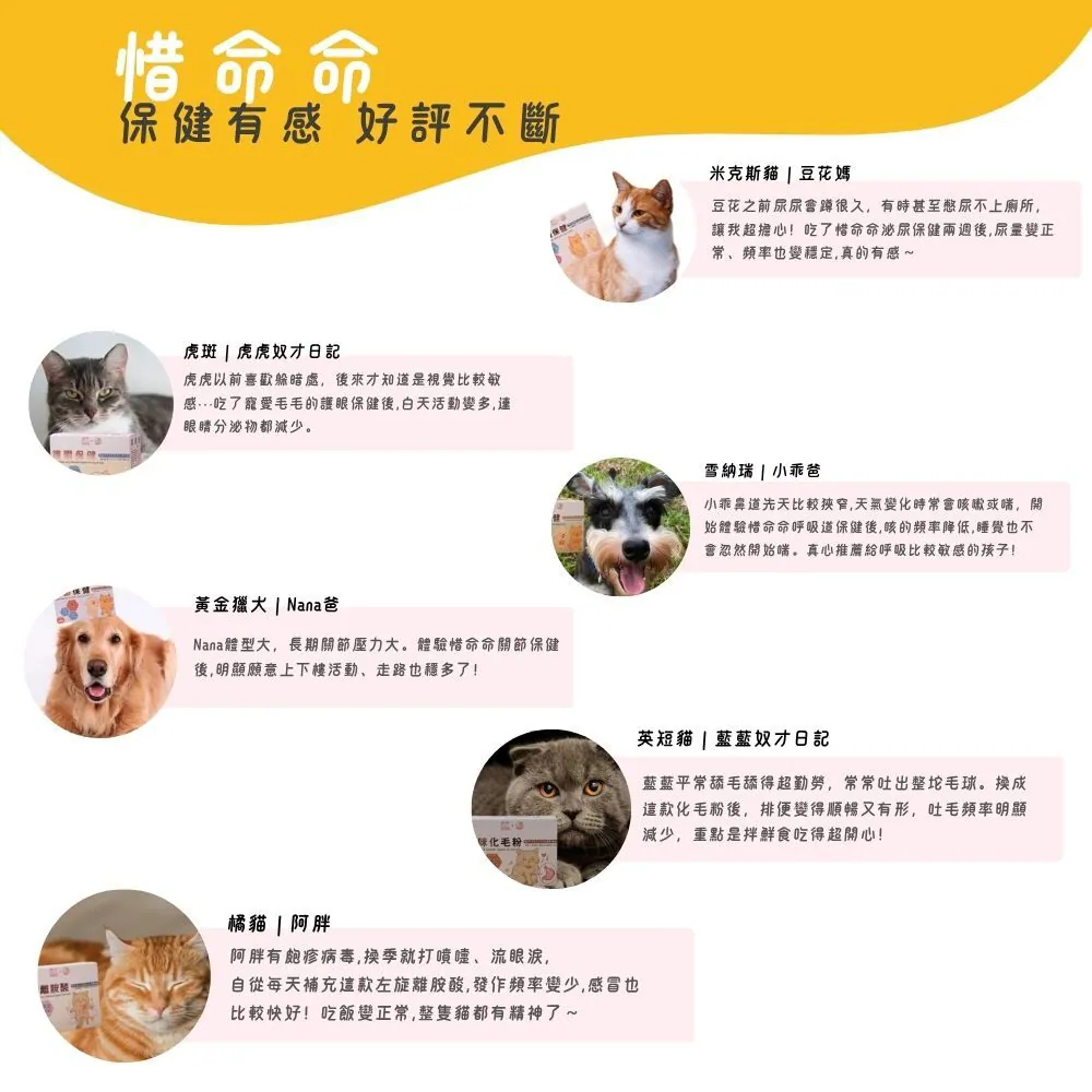 【台灣寵愛毛毛・惜命命腸胃益生菌】