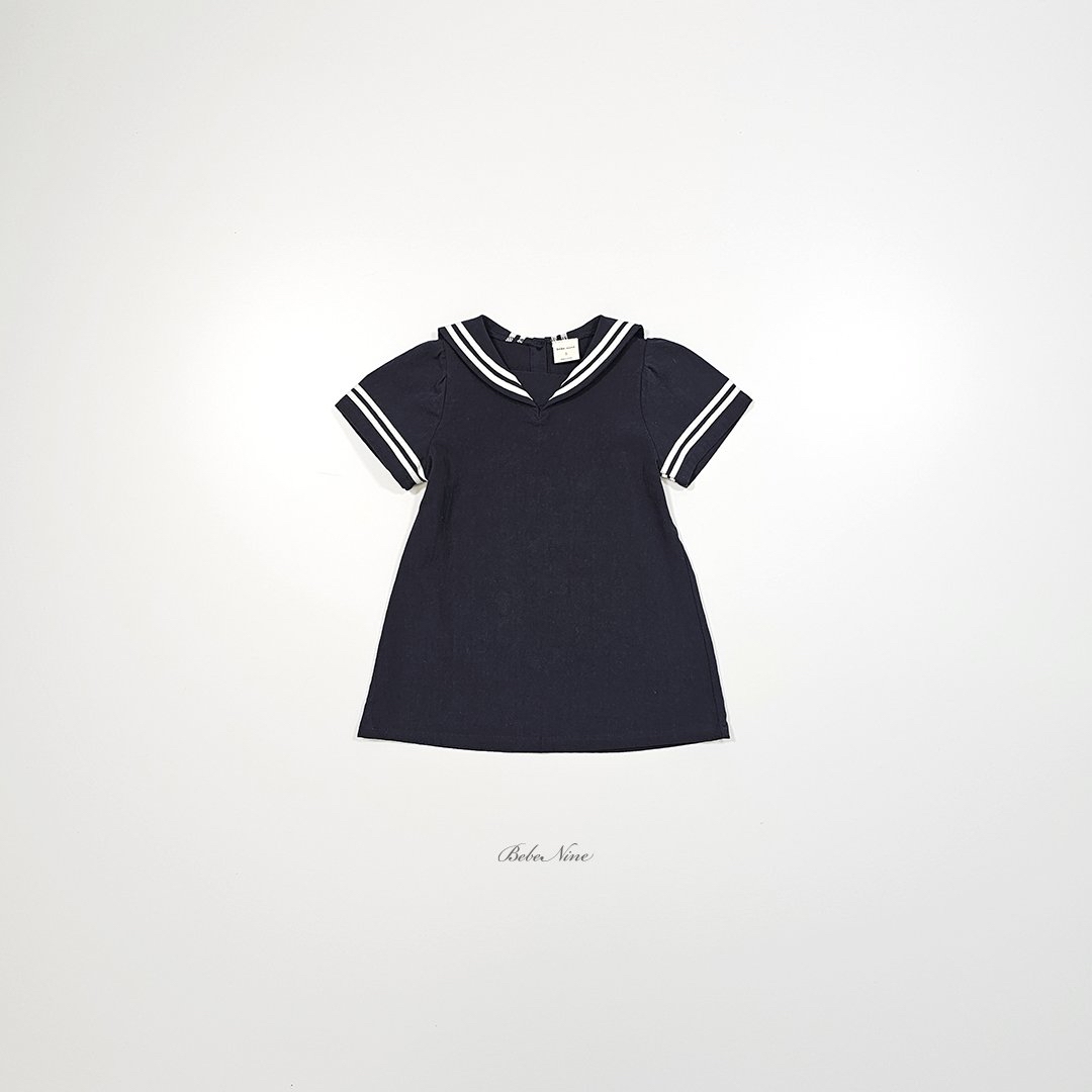 ☀️預訂 韓國直送☀️🇰🇷Bebenine三色海洋風水手領短袖連身裙