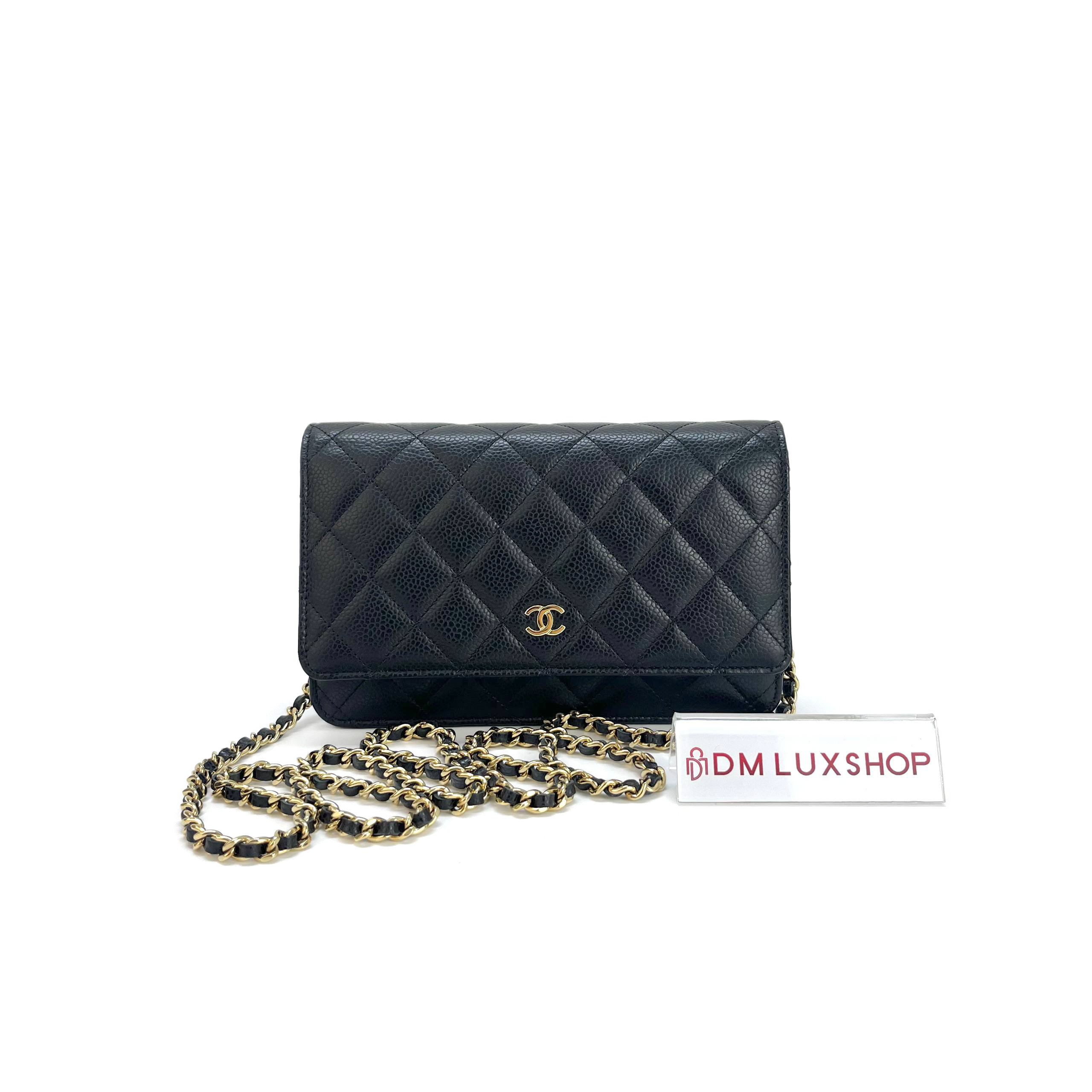Chanel Black Caviar Calssic WOC GHW (Microchip)