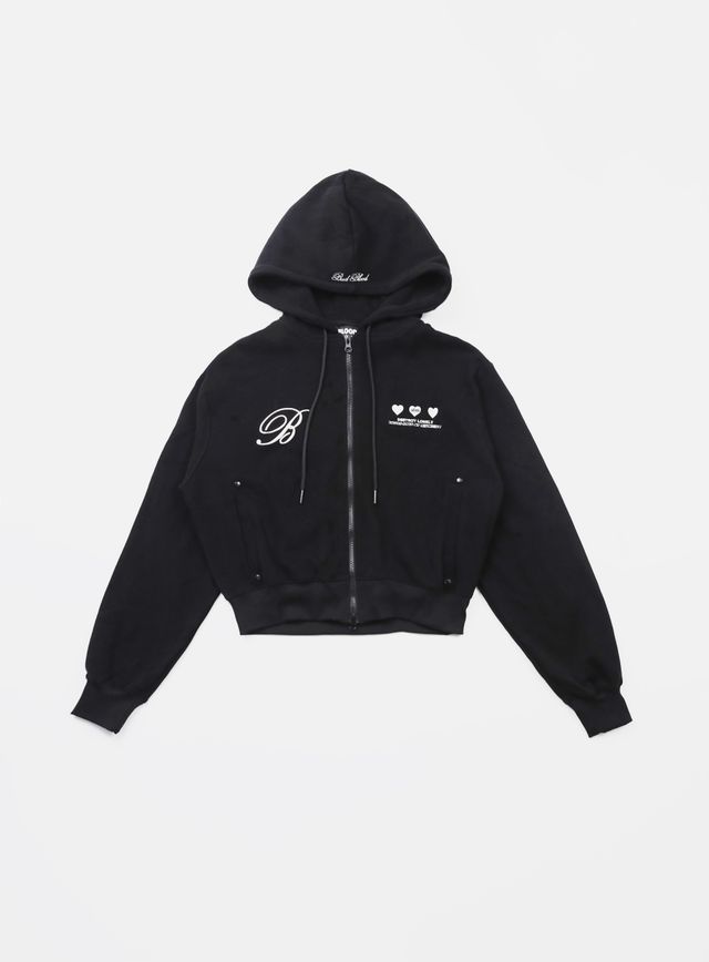 Badblood Mystic Capsule ジップアップ パーカー 黒 Badbloodブラックジップアップパーカー Badblood Mystic Capsule