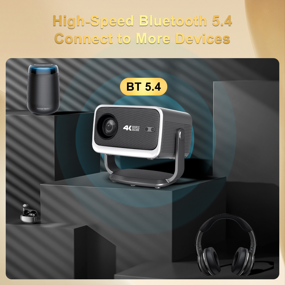 SAPPHIRE P20Ultra 智能投影機｜1080P全高清 升級版800ANSI流明｜電動對焦×4D梯形校正｜Android TV13.0系統｜WiFi6/藍牙5.4｜360°立體聲｜家用辦公影院投影機